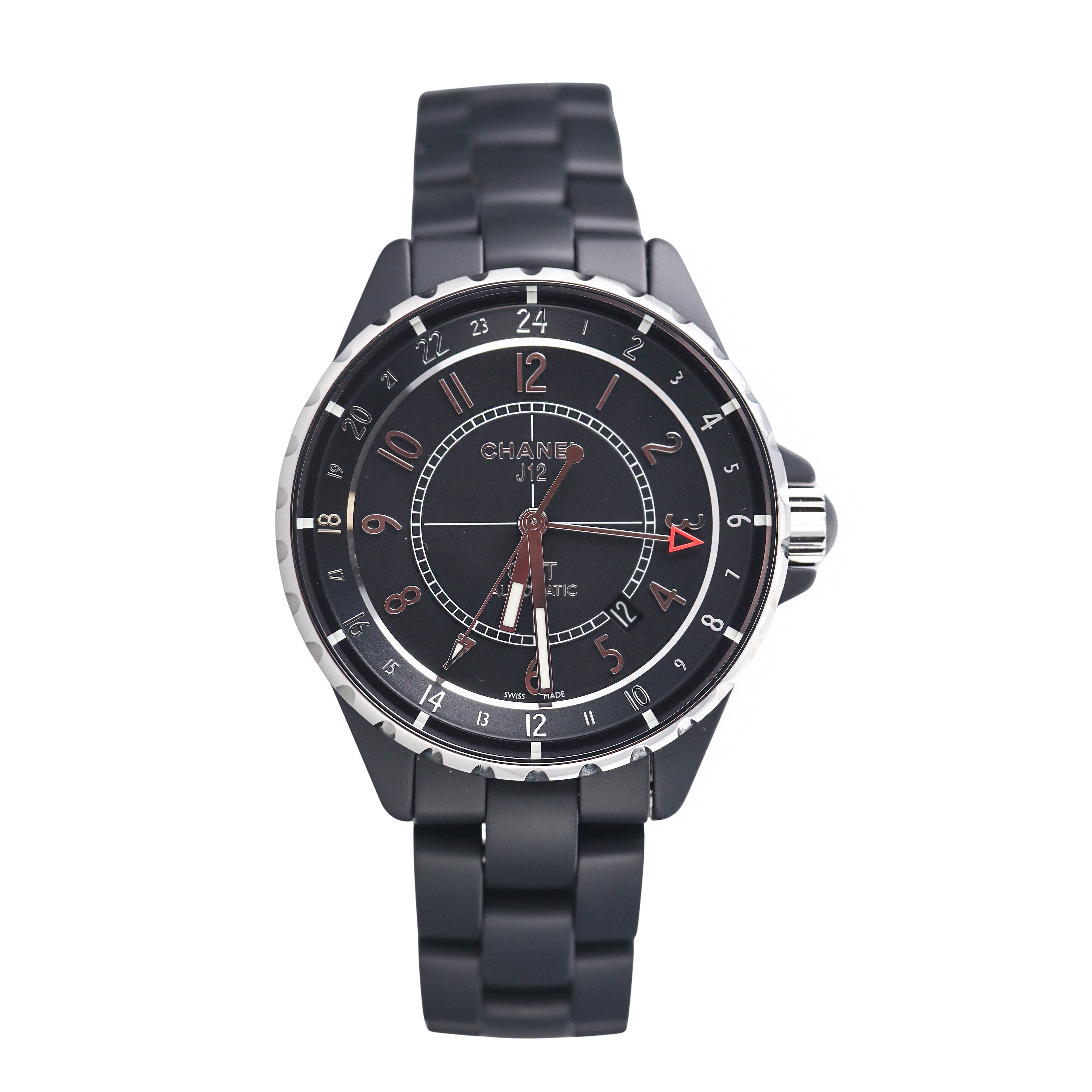 Chanel J12 GMT Matte Black Ceramic Steel 41mm Watch H3101