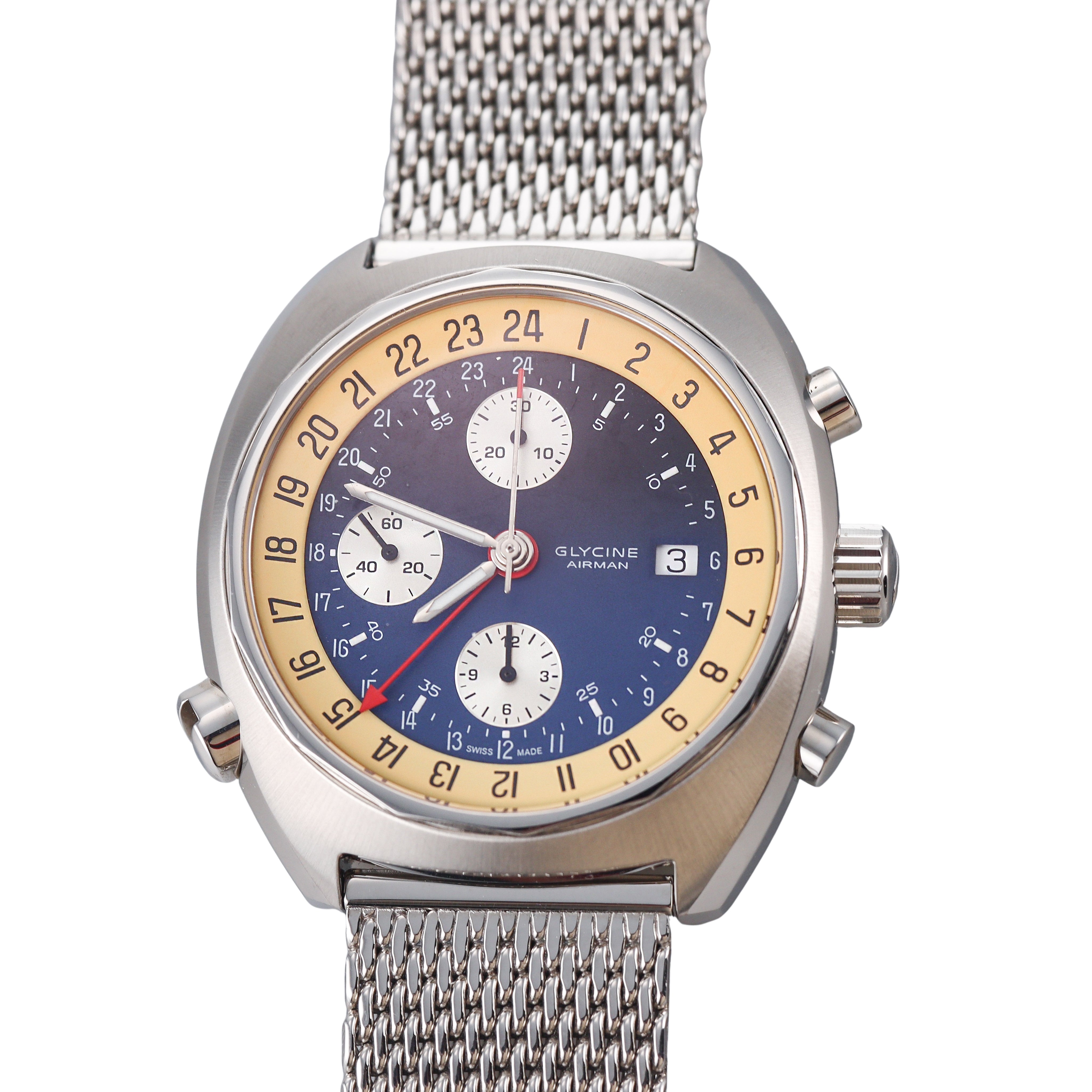 Glycine Airman Automatic Chronograph Watch 3902.186.MM