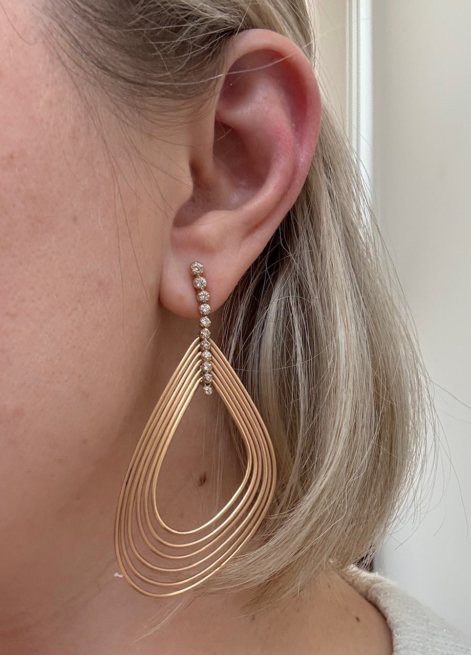H. Stern Iris Noble Gold Diamond Earrings