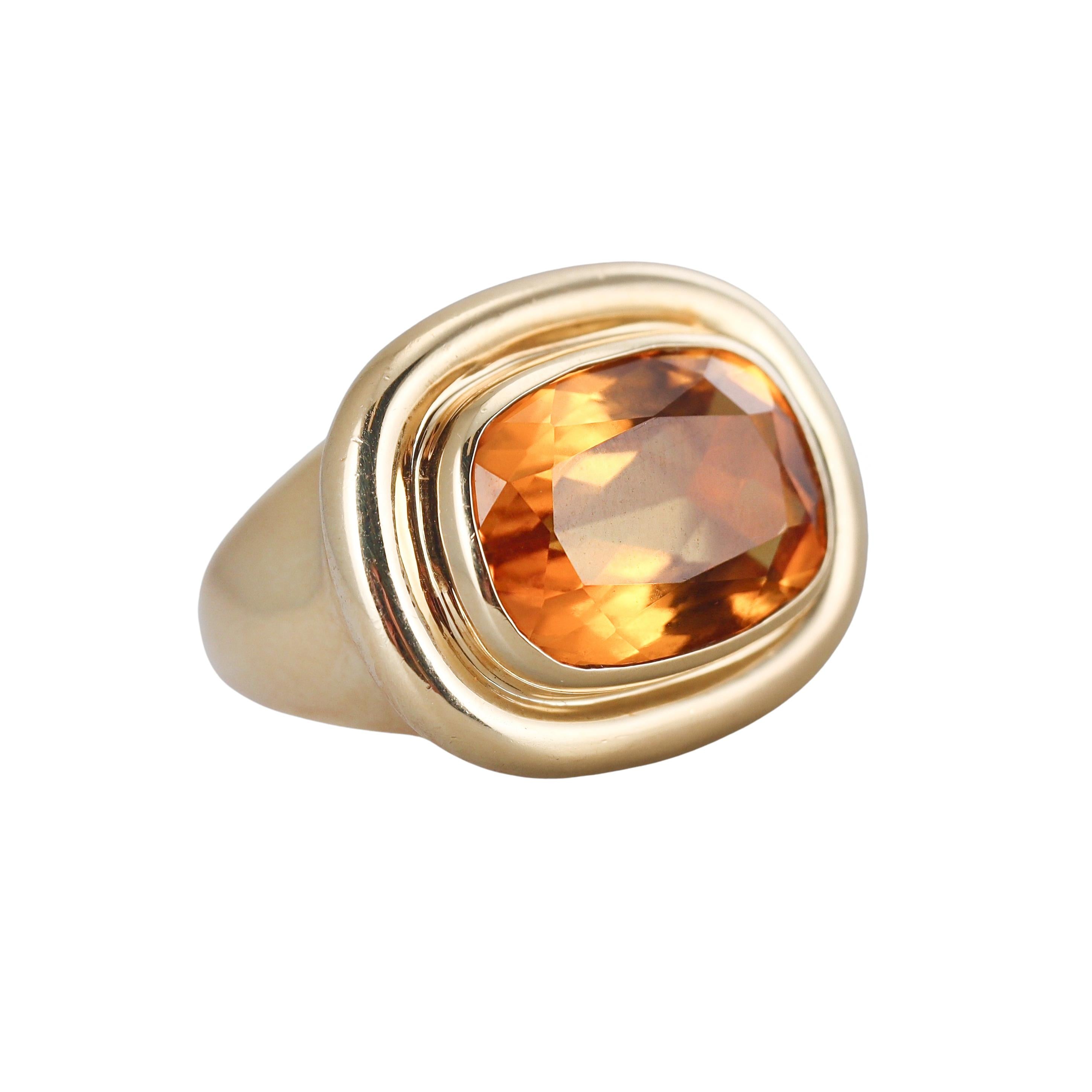 Tiffany & Co Paloma Picasso Citrine Gold Ring