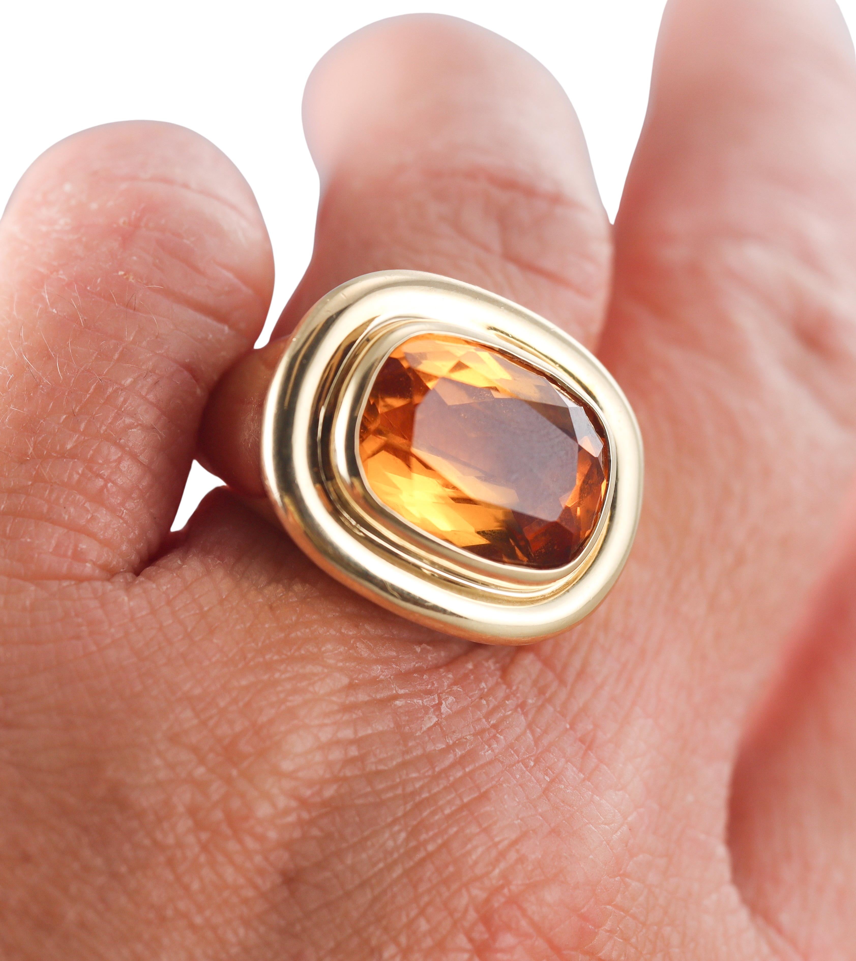 Tiffany & Co Paloma Picasso Citrine Gold Ring