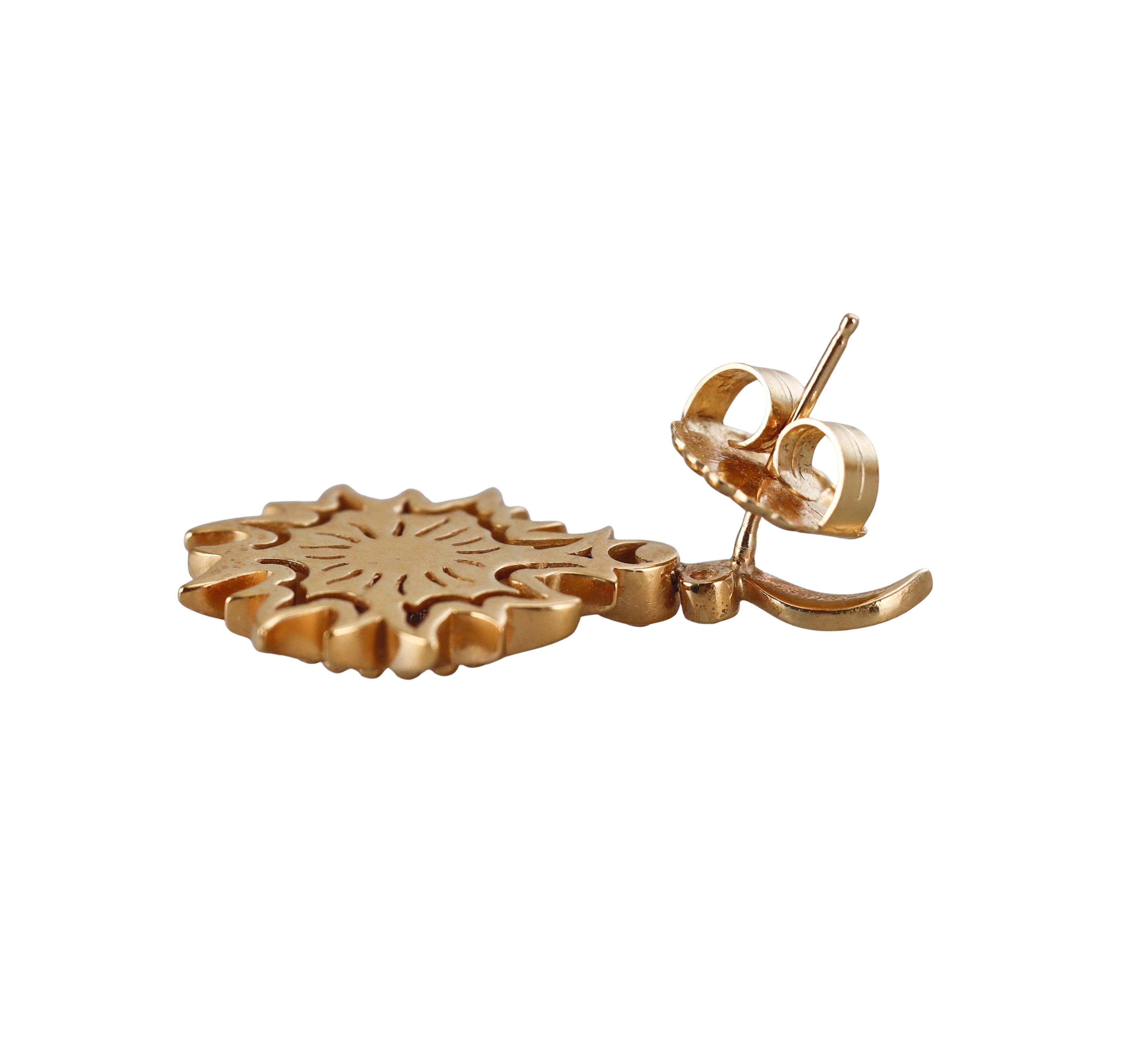Carrera y Carrera Sol y Sombra Diamond Gold Earrings