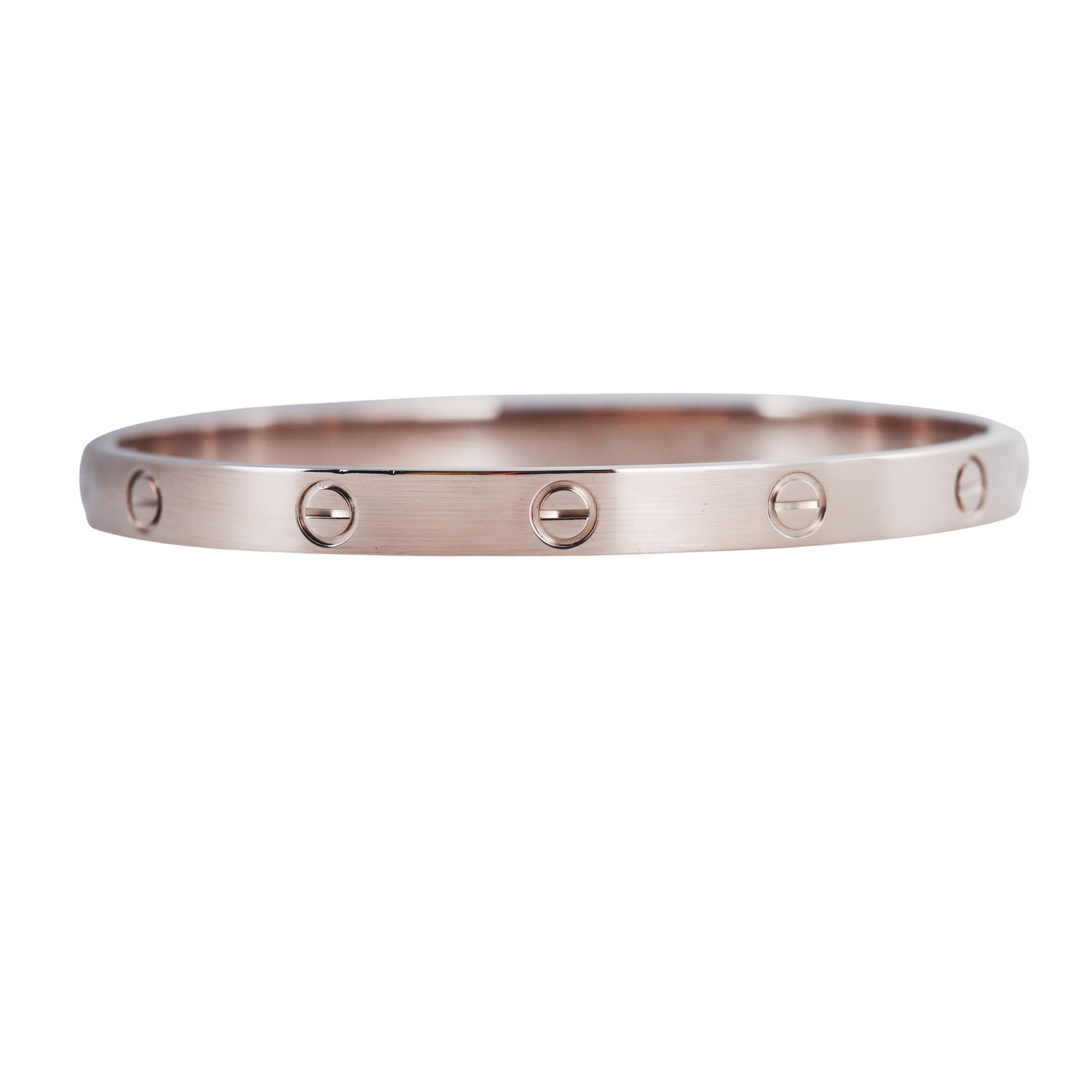 Cartier Love White Gold Bracelet Classic Model Size 19