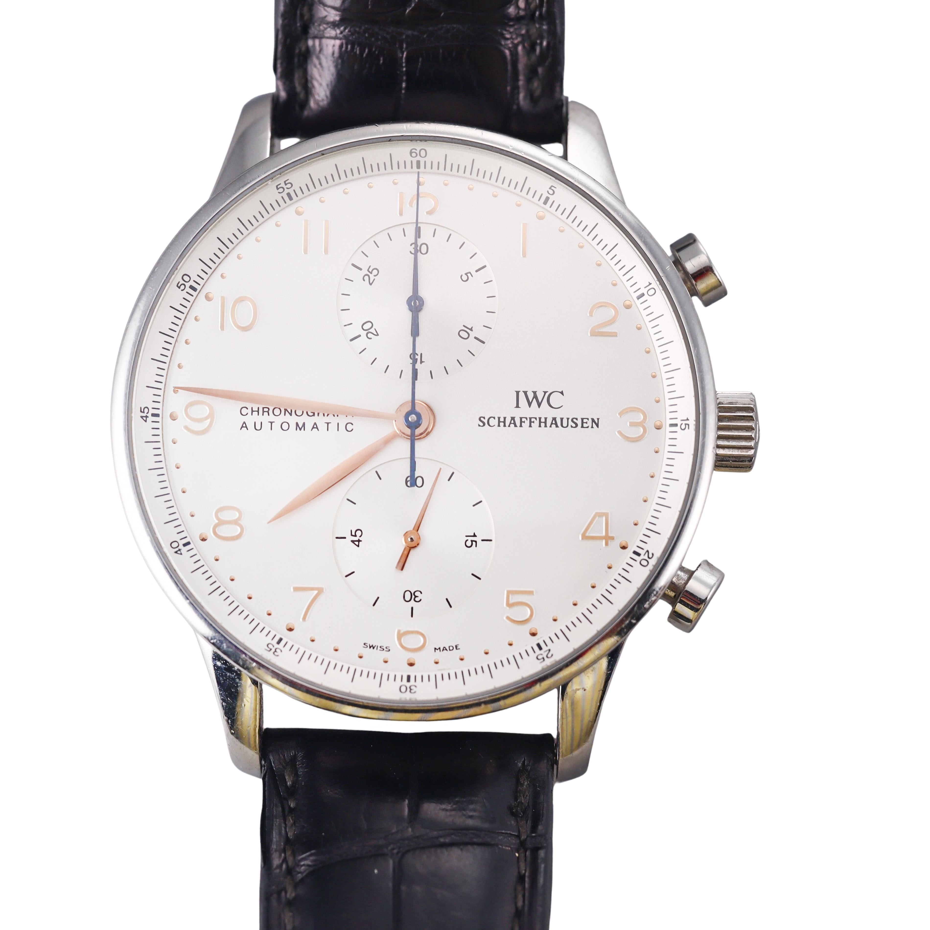 IWC Portugieser Chronograph Stainless Steel Automatic Watch IW371401