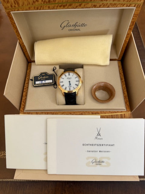 Glashütte Original Senator Meissen Rose Gold Watch 100-10-01-01-04