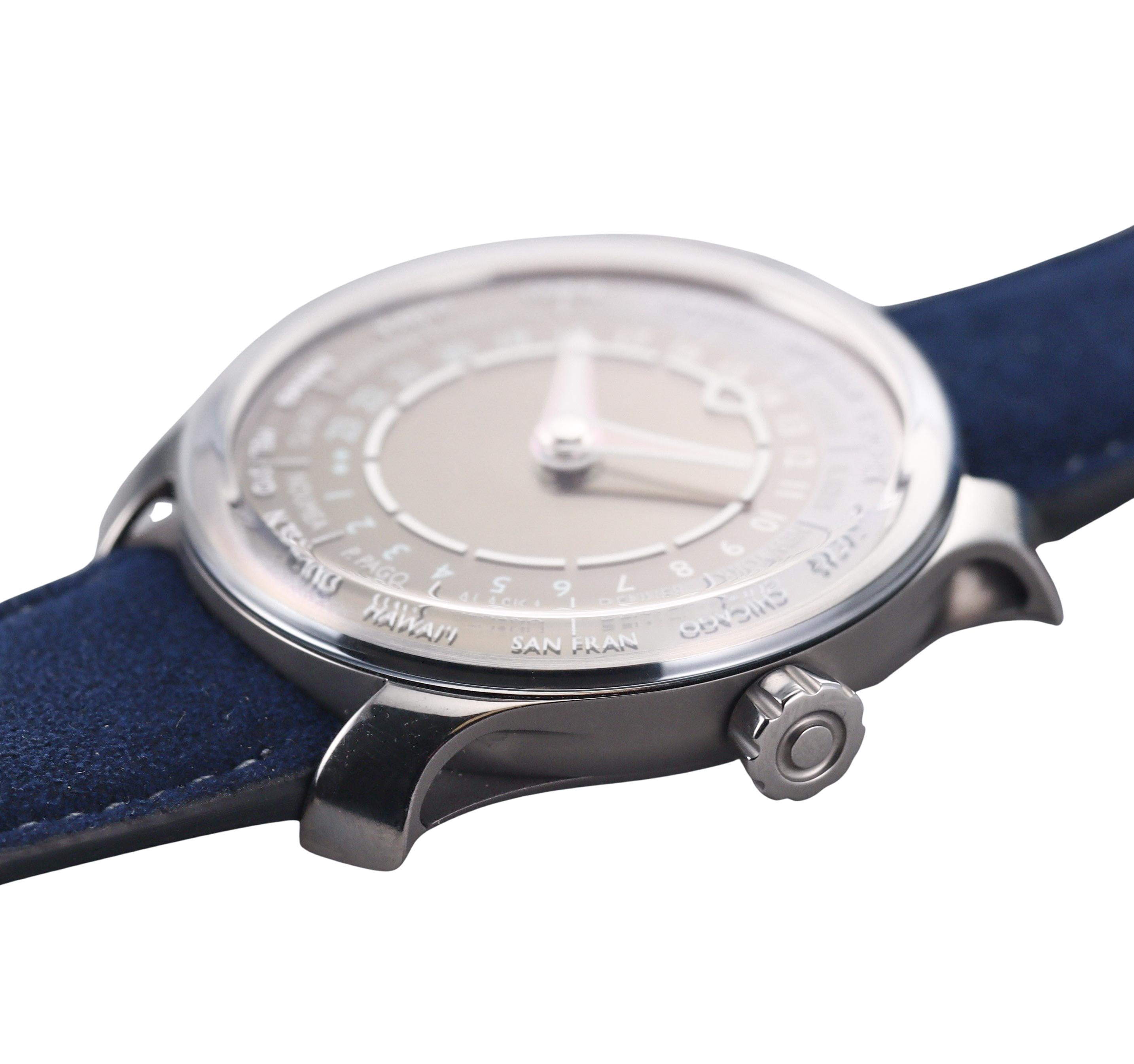 Ming World Timer 29.01 Titanium Blue Watch