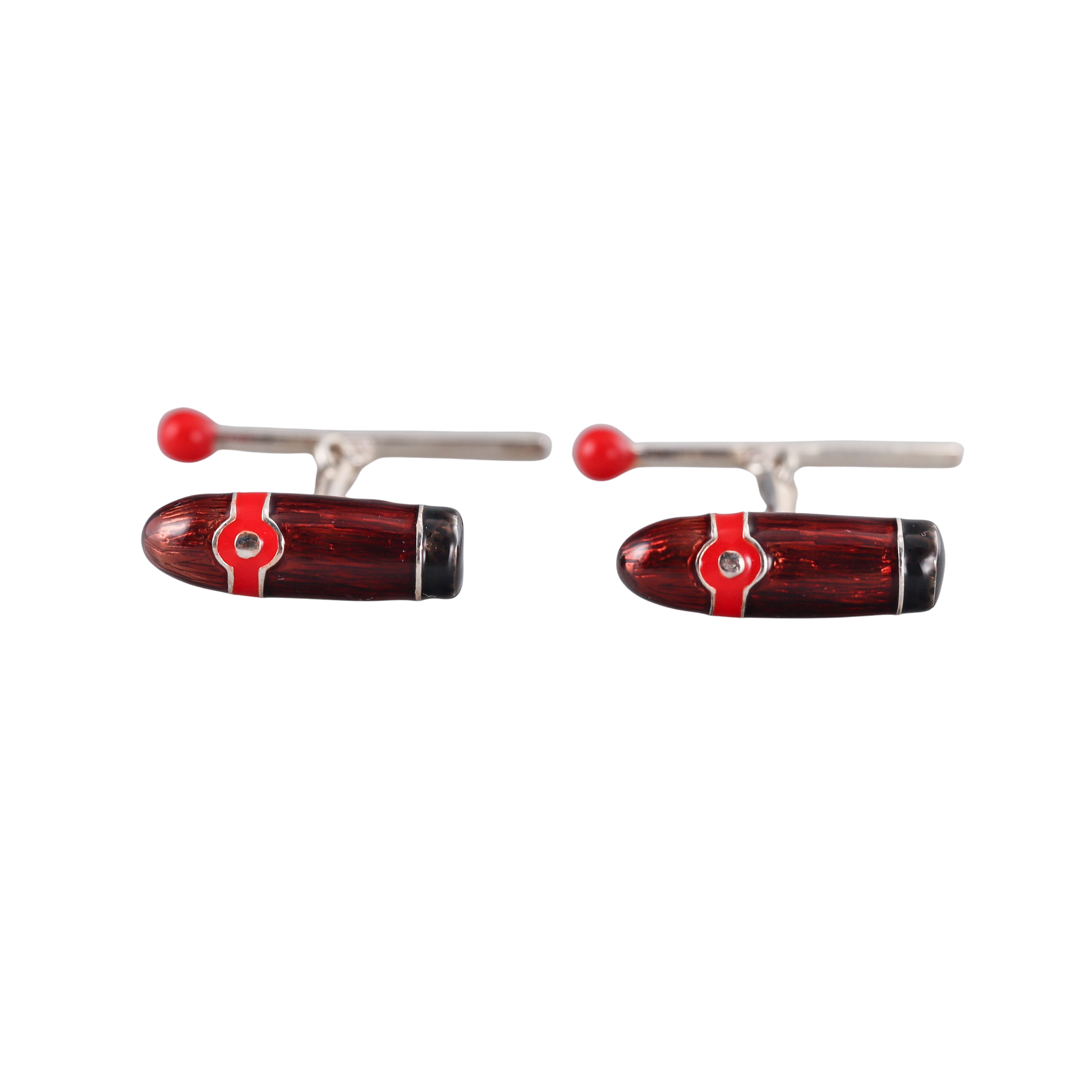 New Deakin & Francis Sterling Silver Cigar and Match Cufflinks