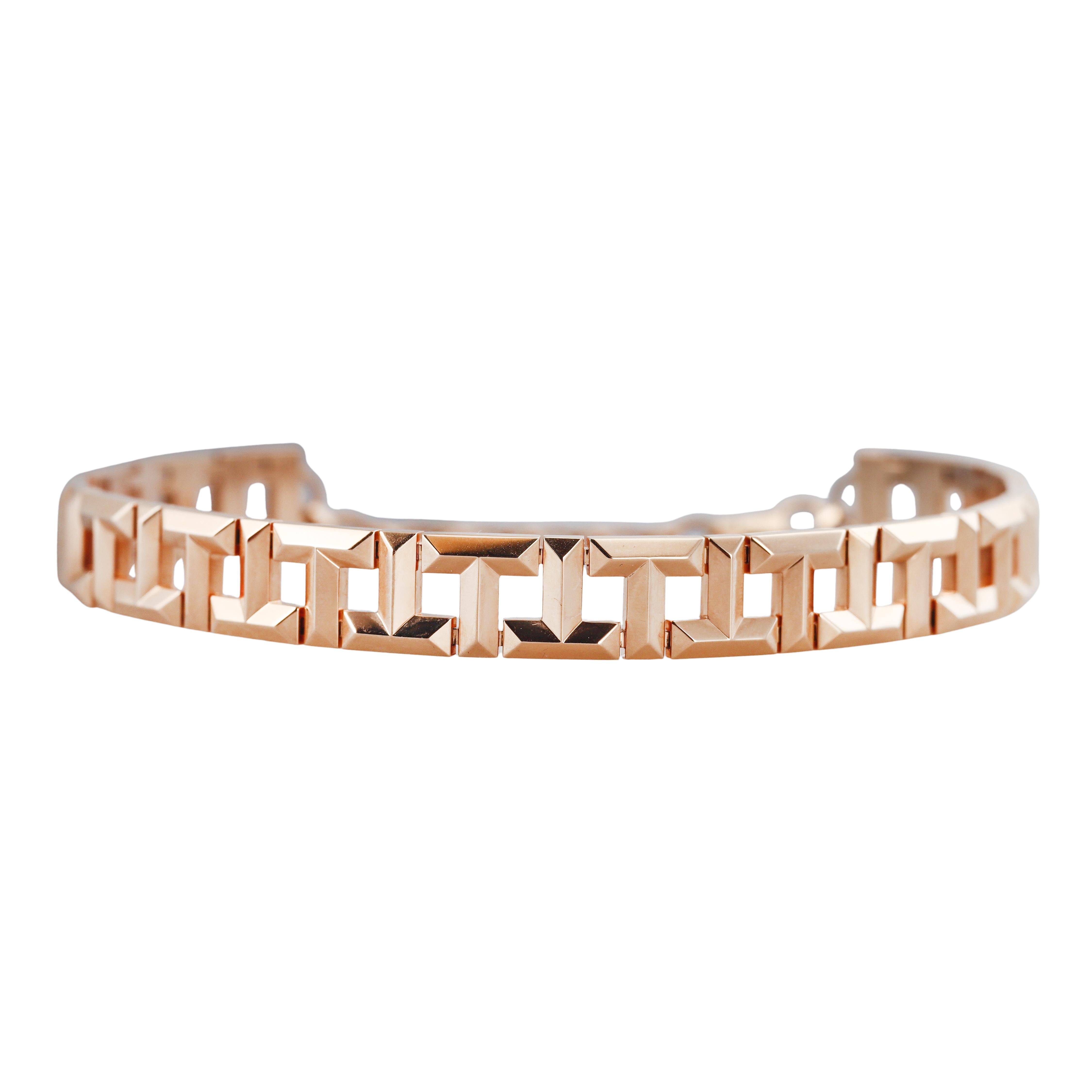 Tiffany & Co T True Collar Rose Gold Choker Necklace