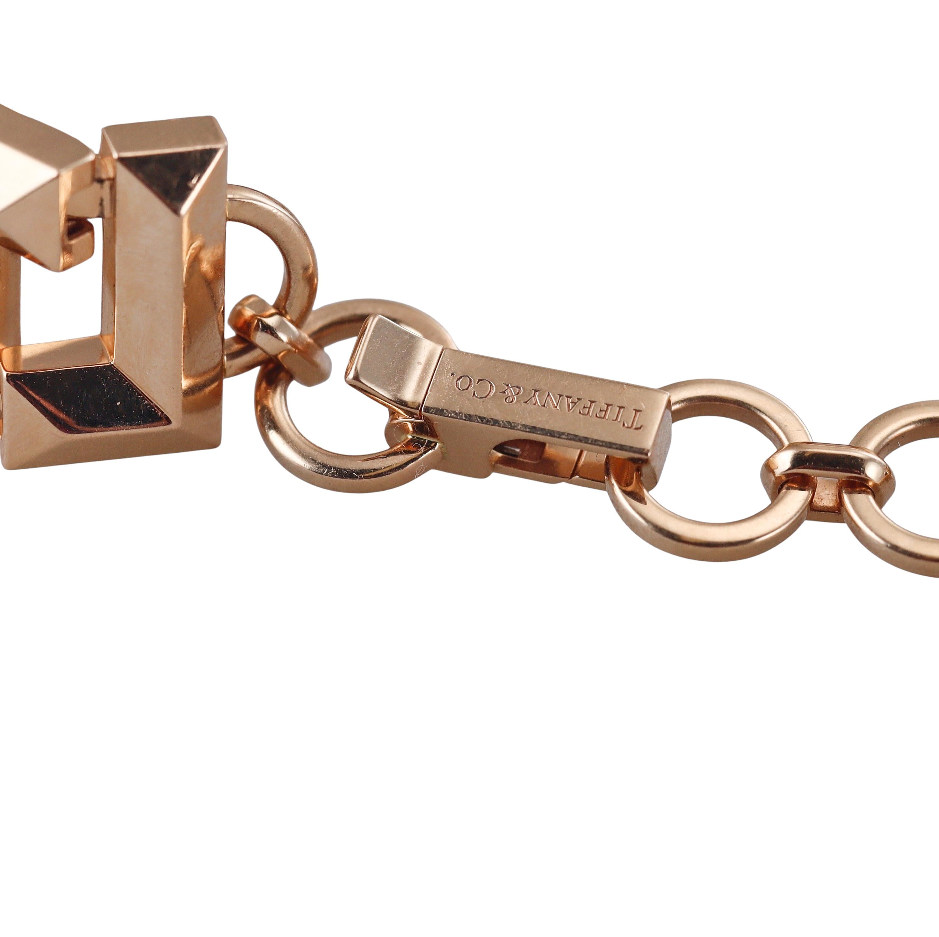 Tiffany & Co T True Collar Rose Gold Choker Necklace