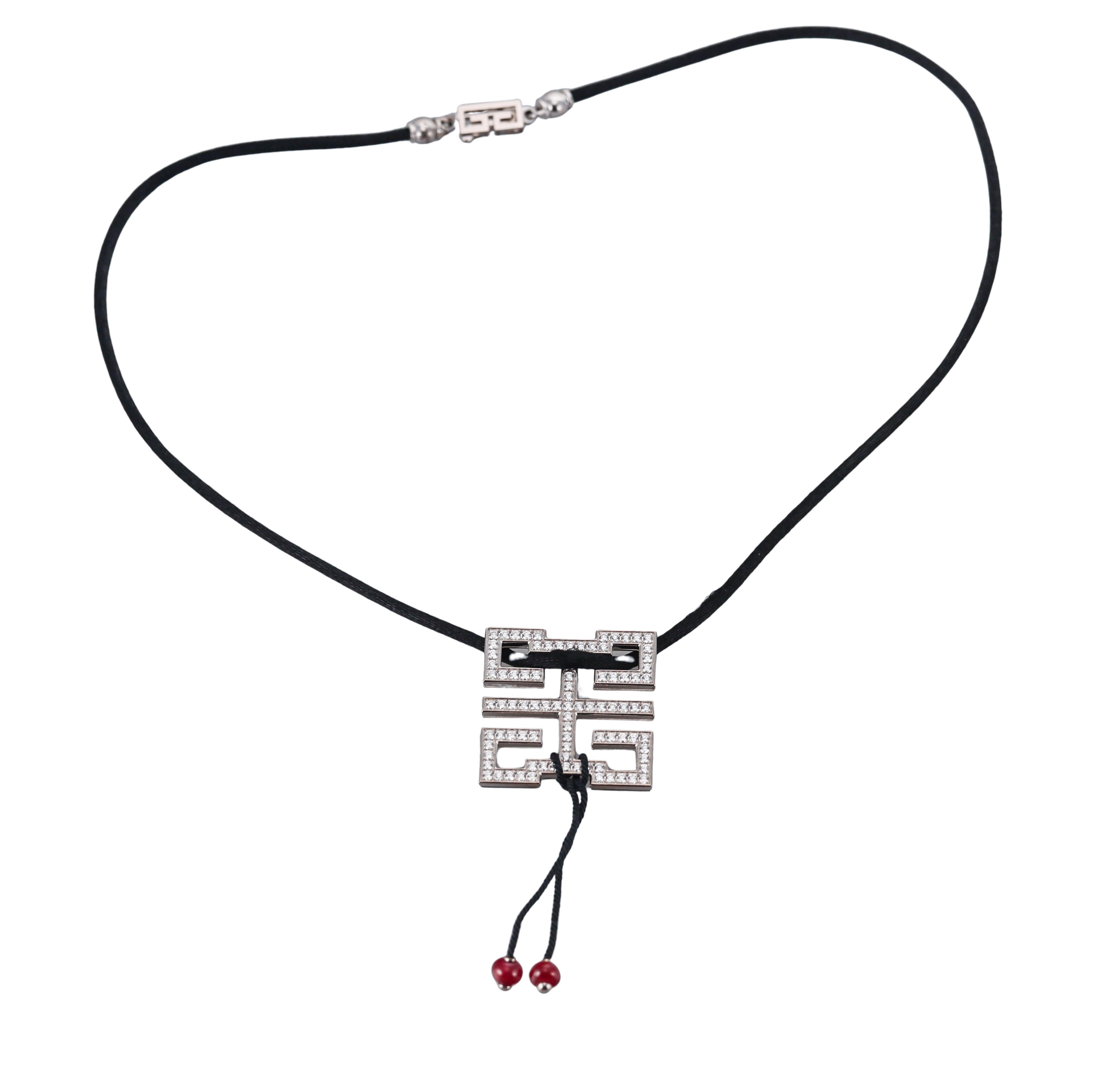 Cartier La Baiser du Dragon Diamond Ruby Gold Pendant Cord Necklace