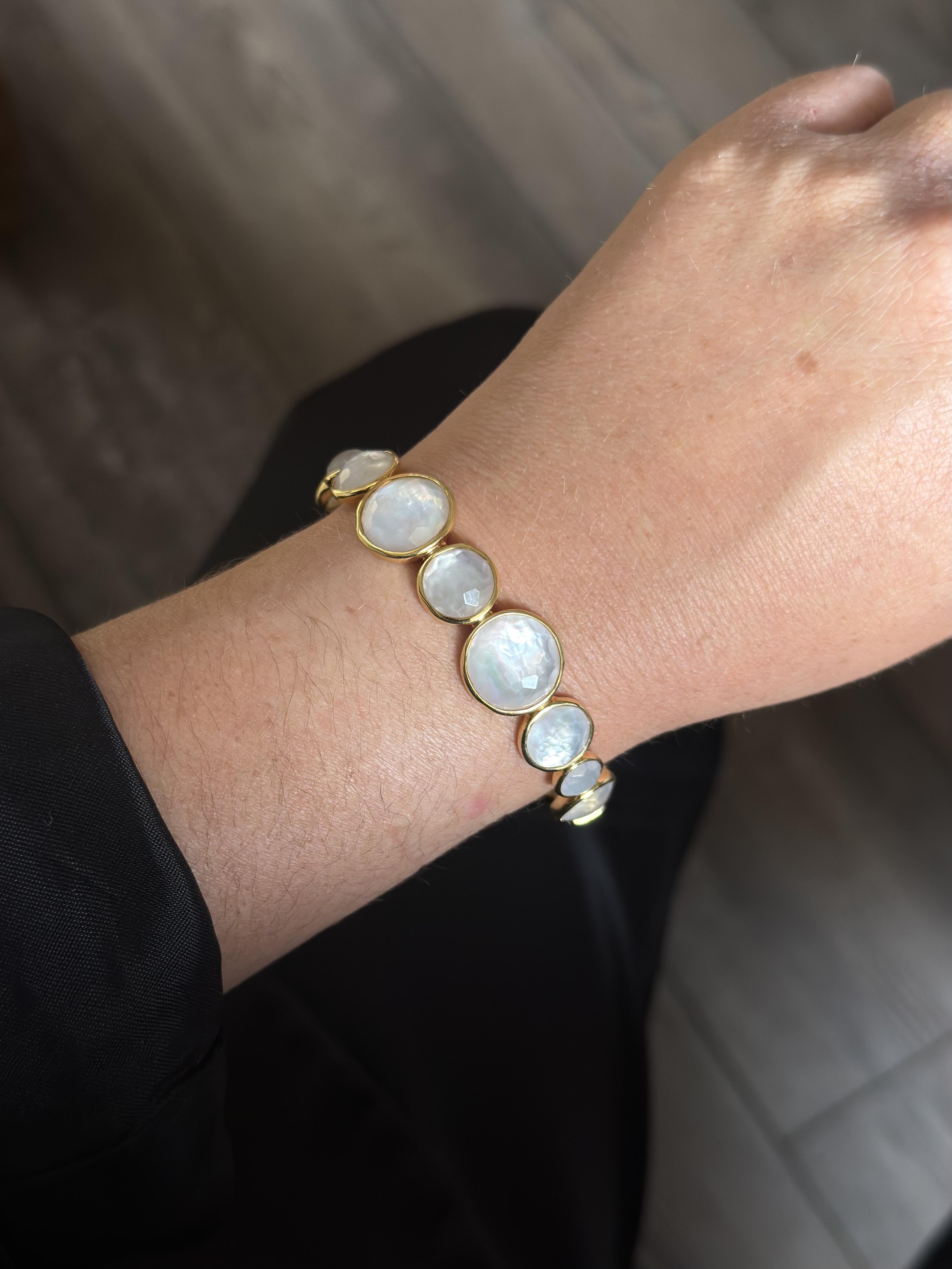 Ippolita Rock Candy Mother of Pearl Quartz Gold Bracelet