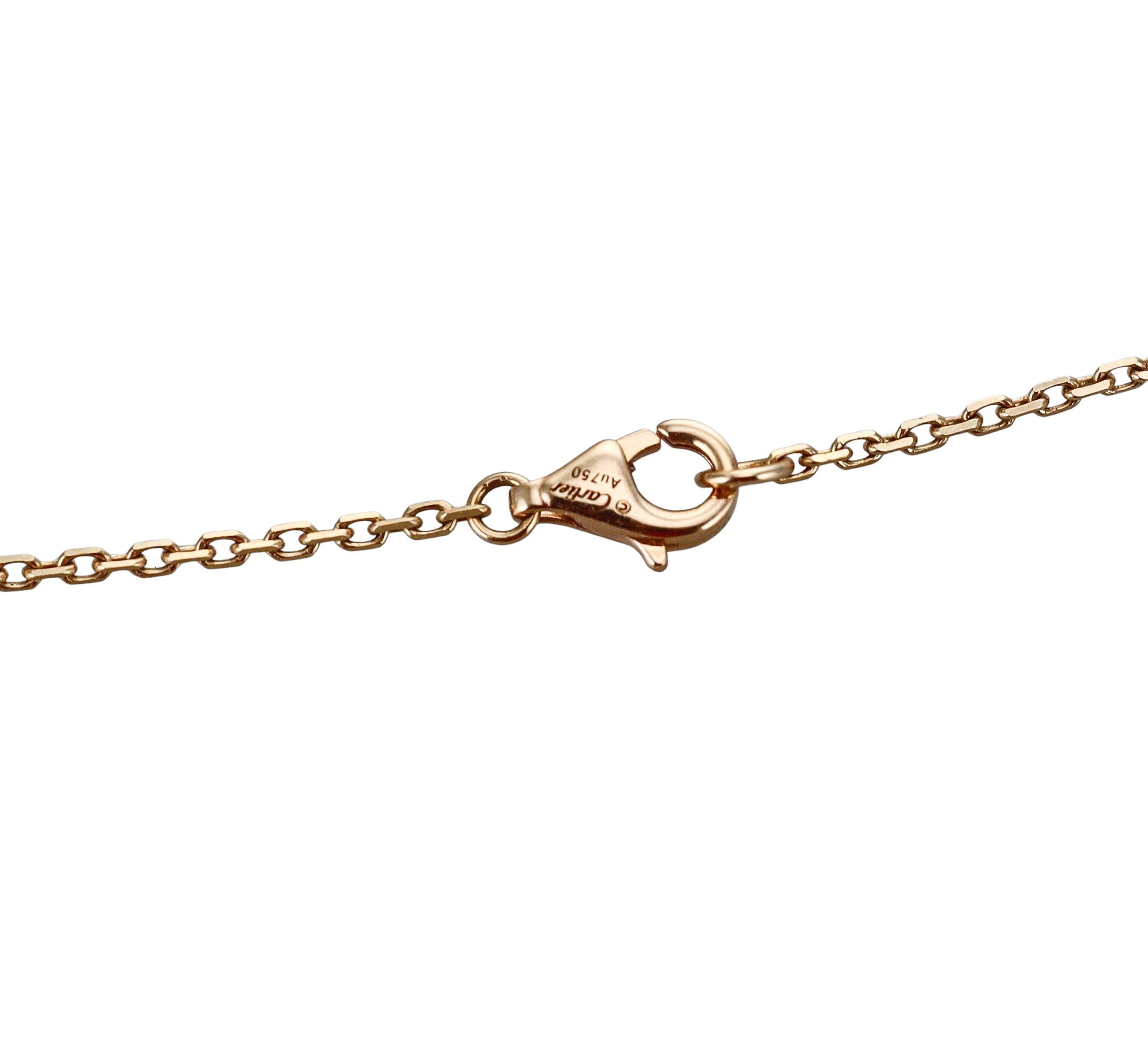 Cartier Love Yellow Gold Half Pave Diamond Pendant Necklace