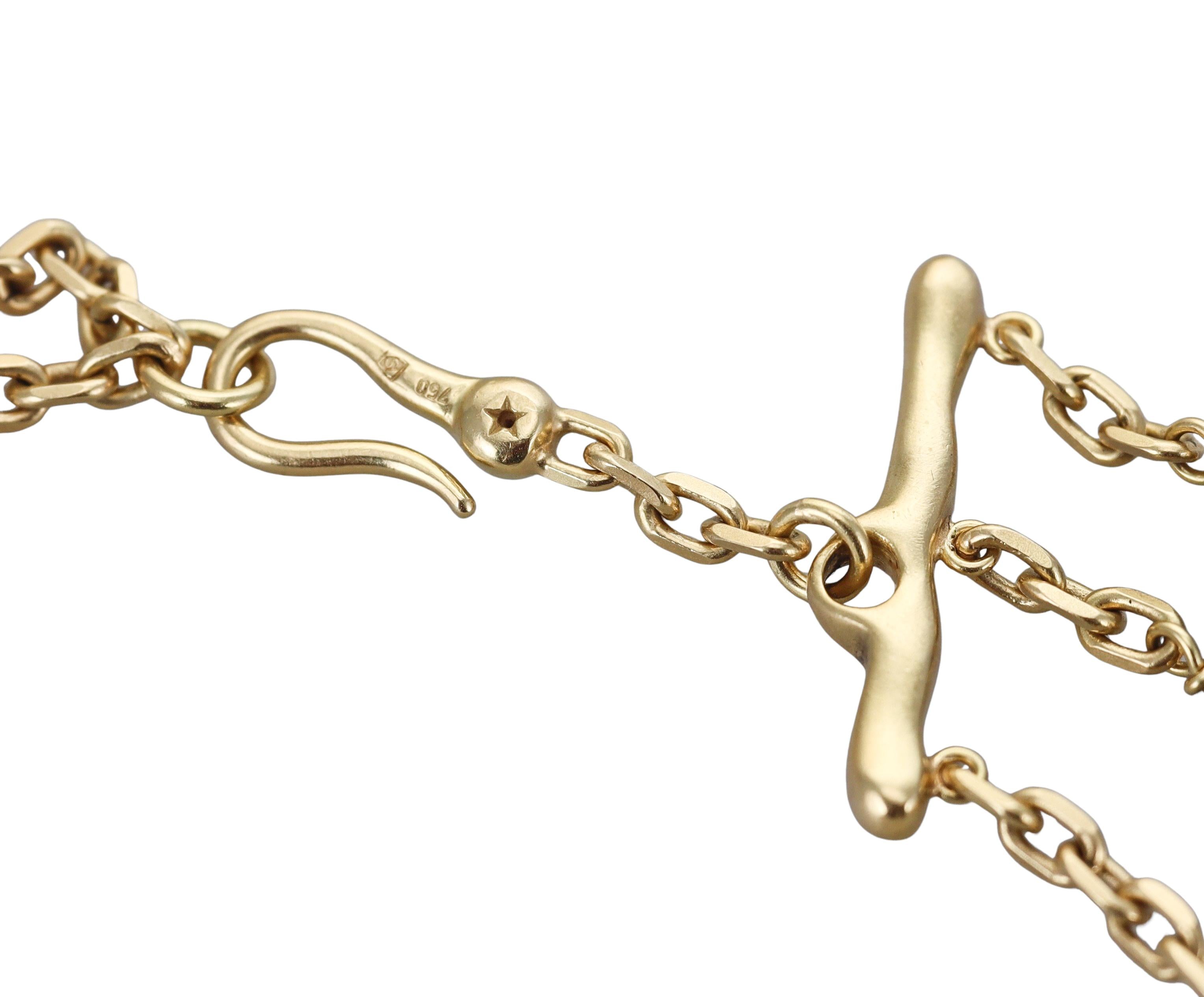 H. Stern Grey Moonstone Diamond Rutilated Quartz Multi Strand Necklace