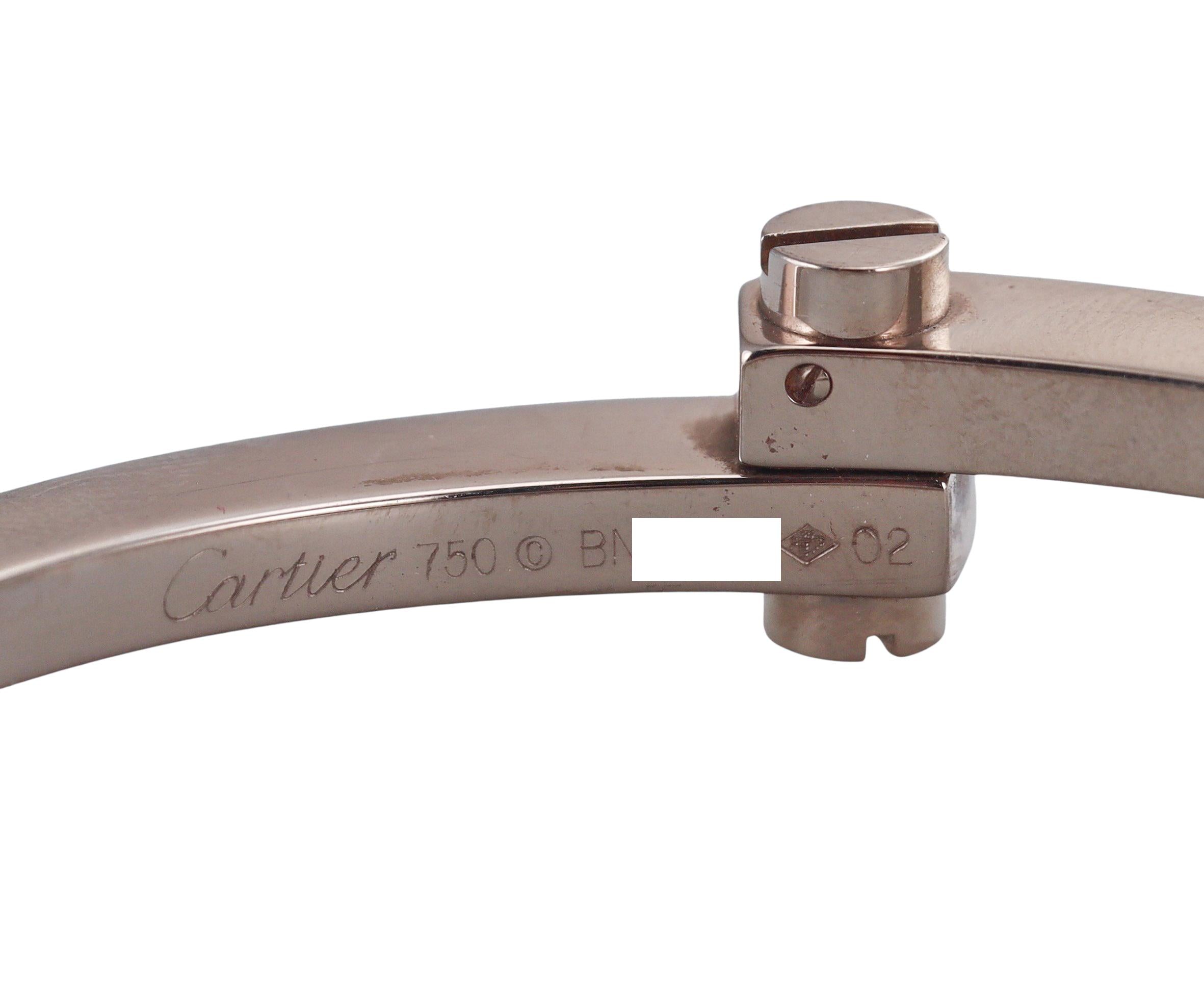 Cartier Menottes White Gold Bangle Bracelet