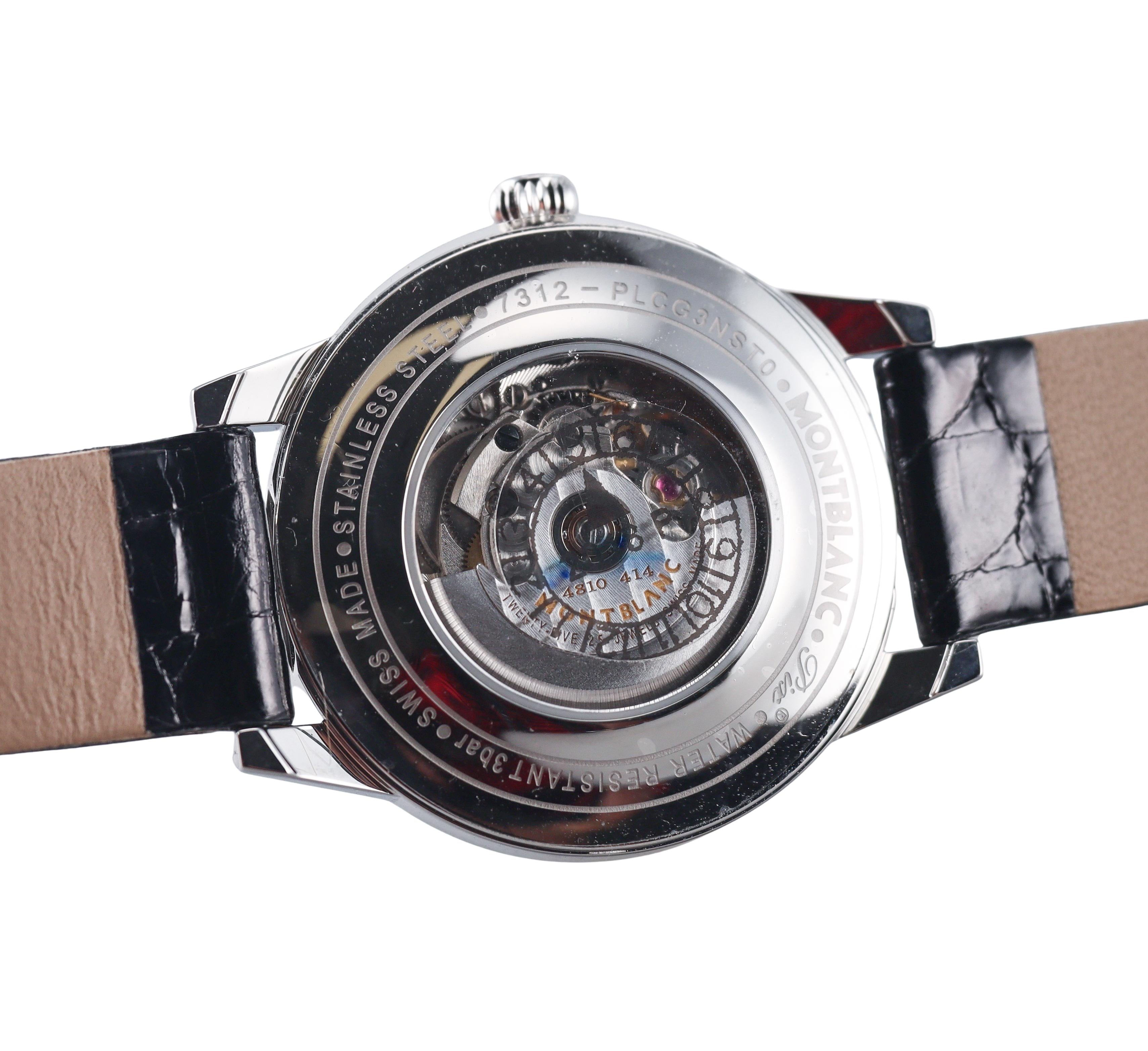 Montblanc Lady Boheme Diamond Steel Automatic Watch 111057