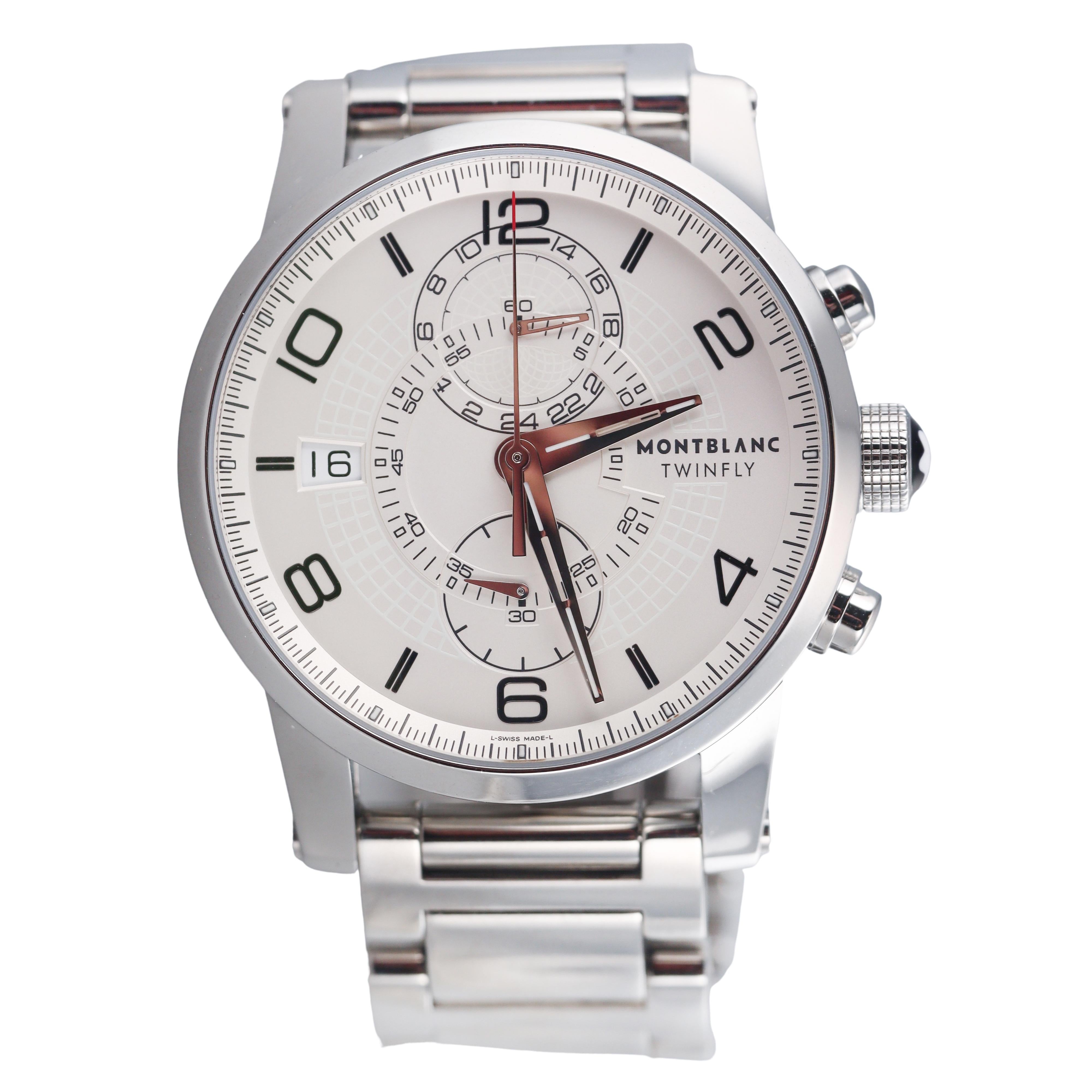 Montblanc Timewalker Twinfly Chronograph Steel Automatic Watch 109133