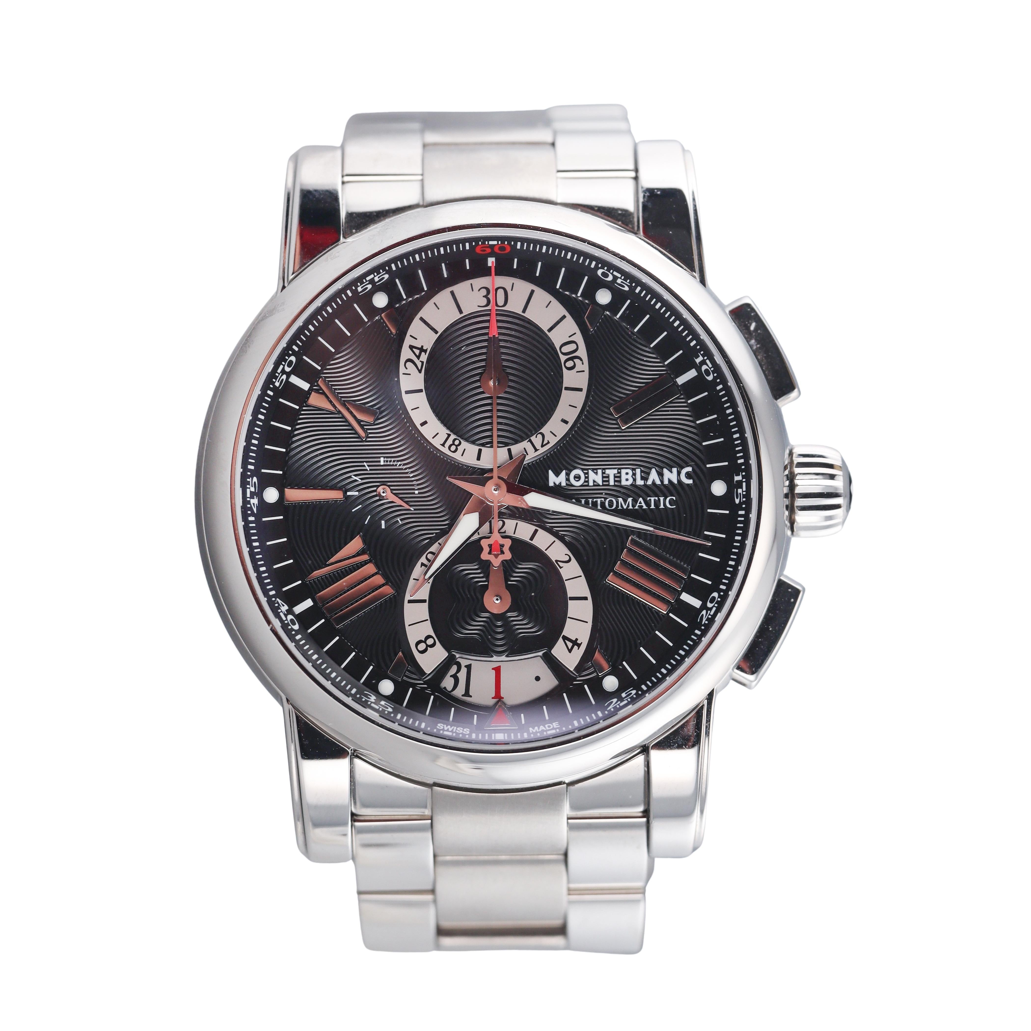 Montblanc Star Chronograph Automatic Steel Watch MB 102376