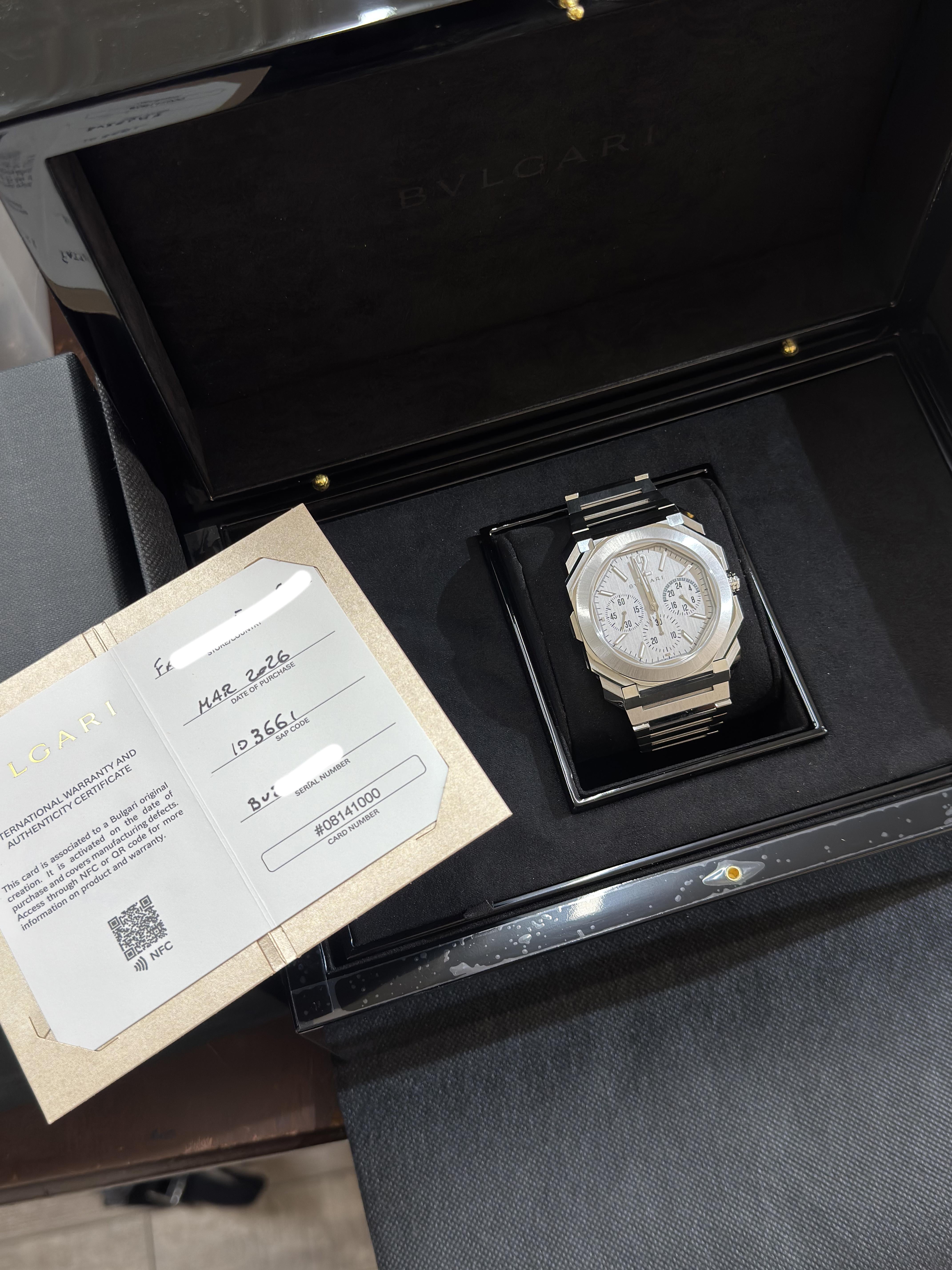 Bulgari Octo Finissimo Satin Steel Chronograph Ultra Thin Watch BGO S XT CH GMT