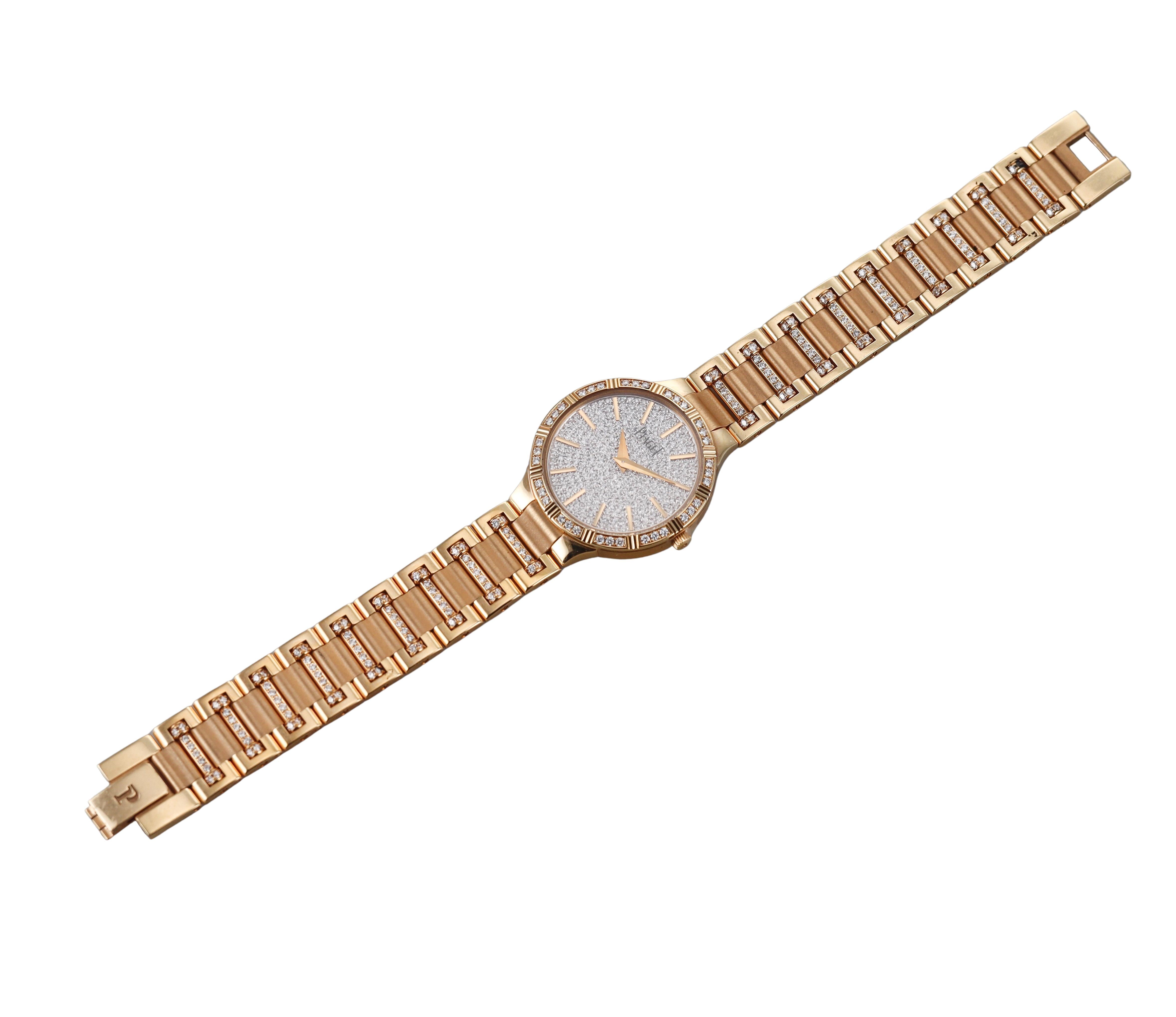 Piaget Dancer 18k Gold Diamond Quartz Ladies Watch G0A37053