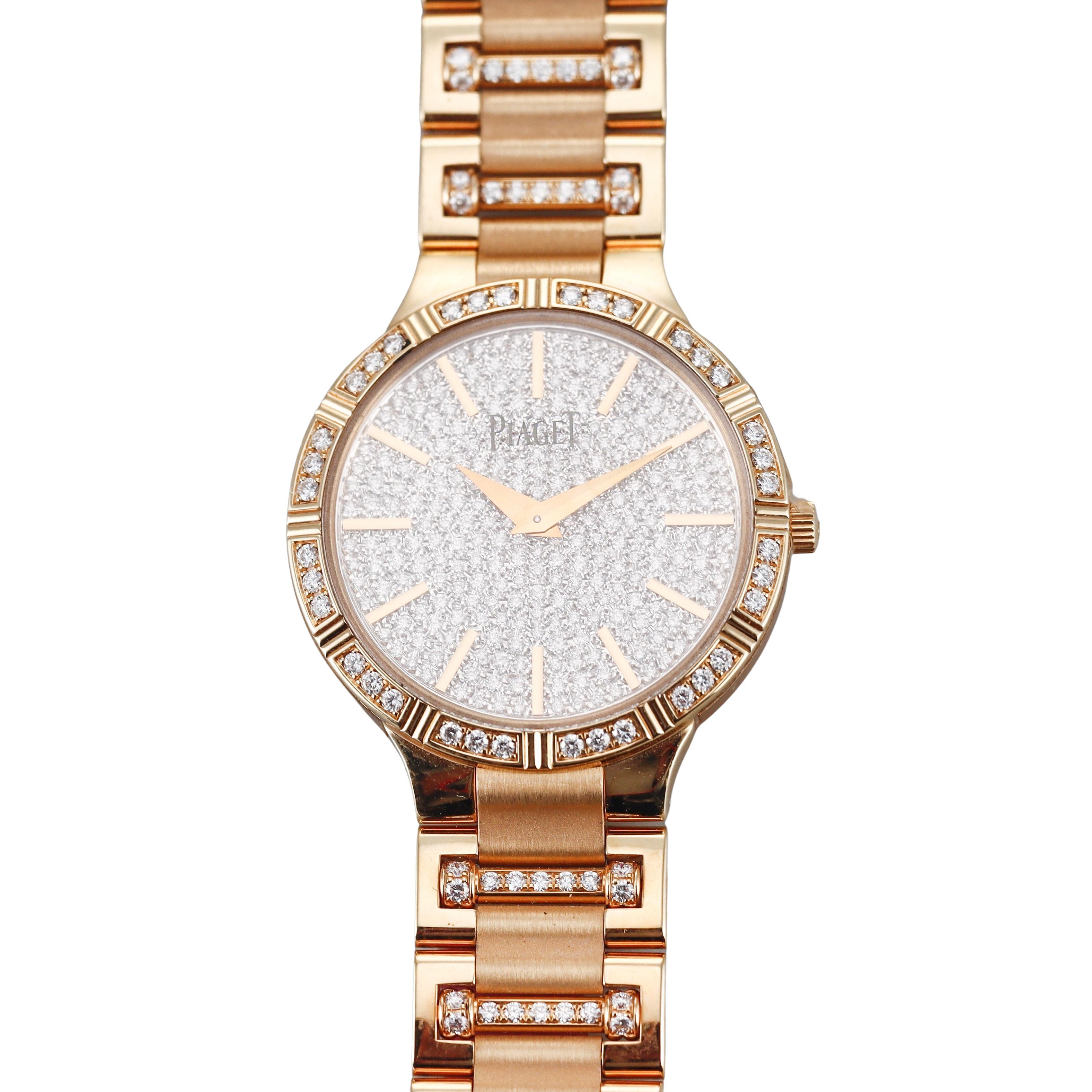 Piaget Dancer 18k Gold Diamond Quartz Ladies Watch G0A37053