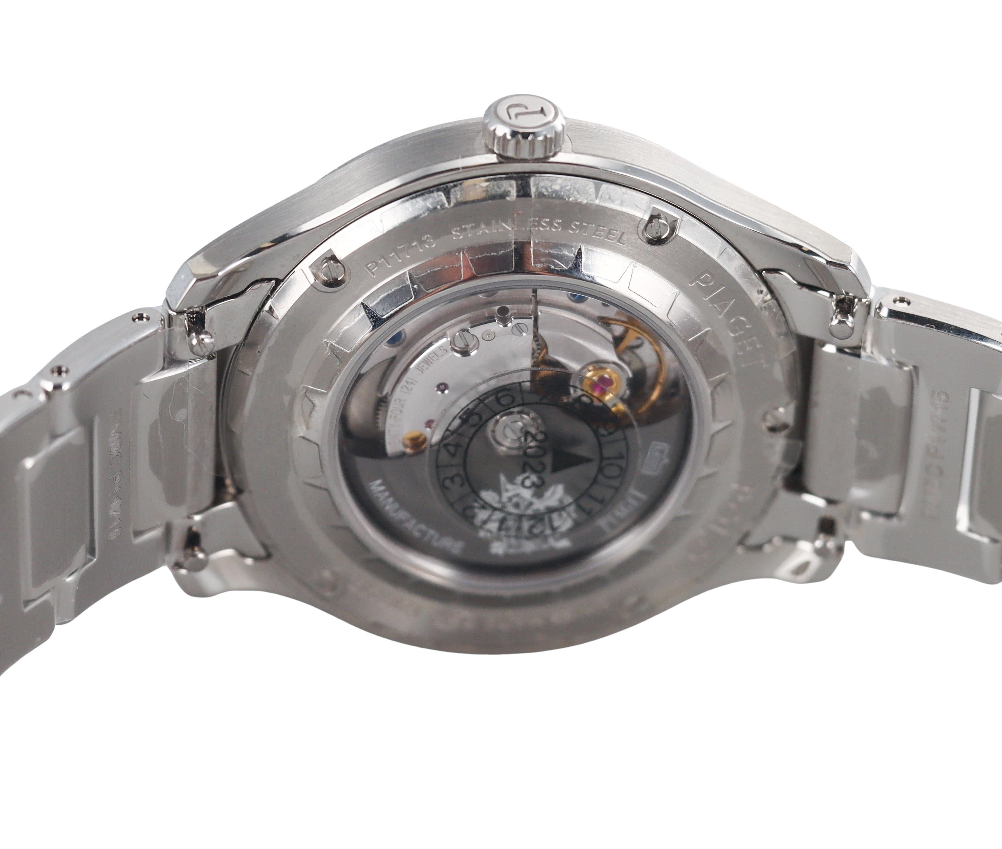 Piaget Polo Date 36mm Diamond Dial Steel Automatic Watch G0A46019