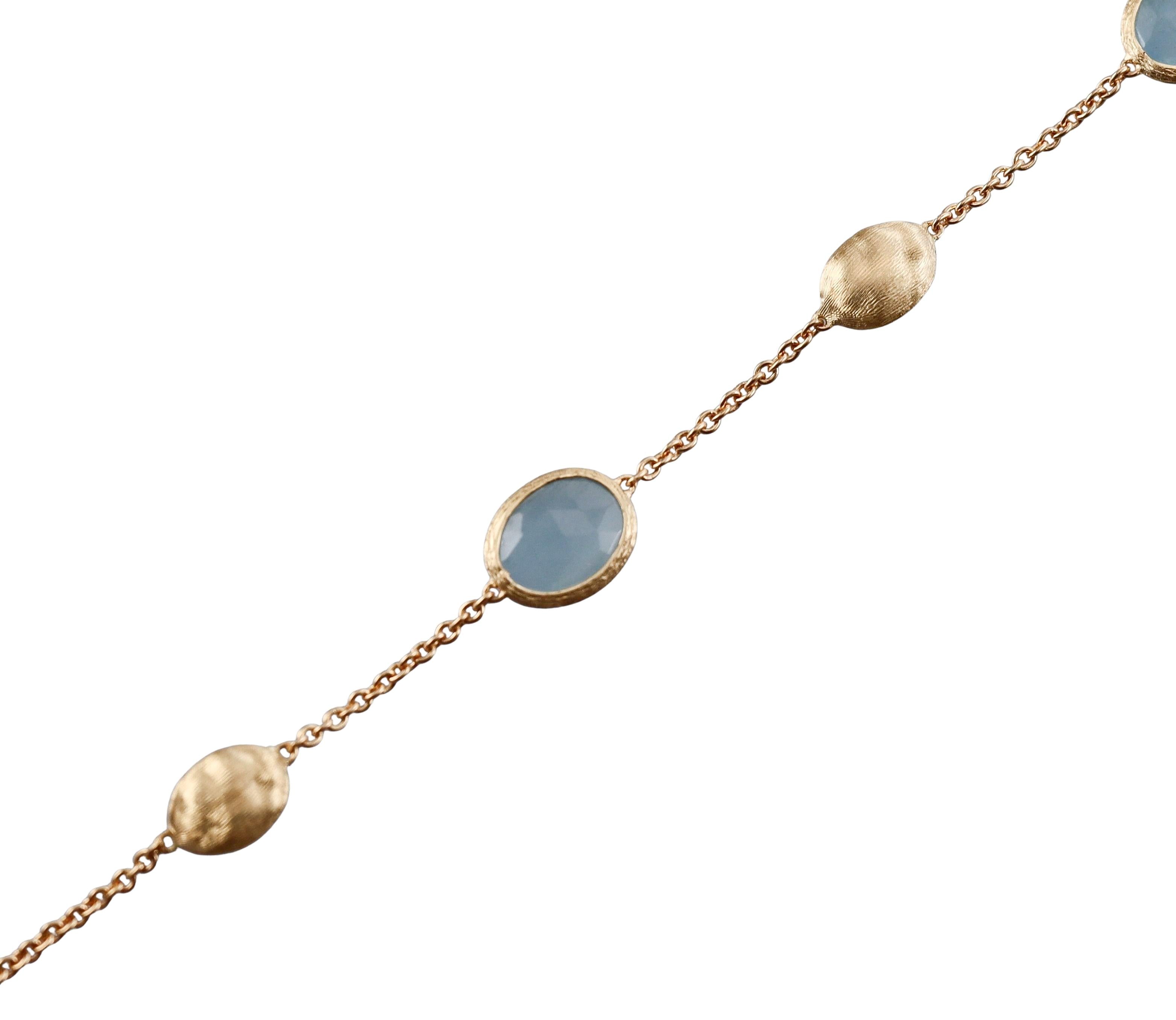 Marco Bicego Siviglia Aquamarine 18k Gold Bracelet