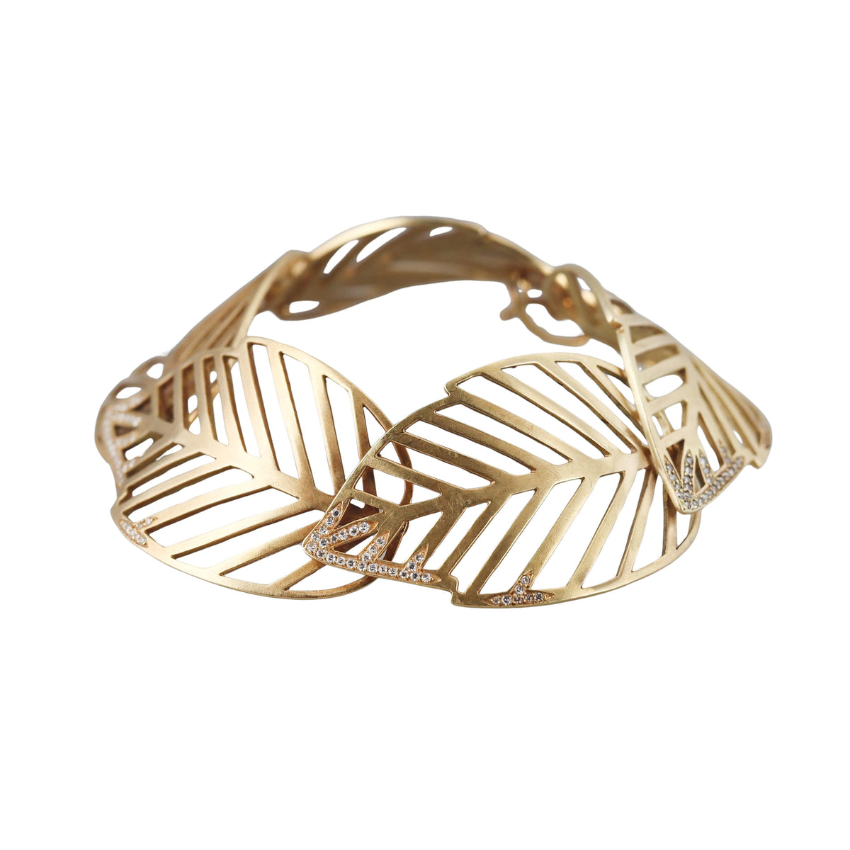 Tiffany & Co Angela Cummings Diamond Gold Leaf Bracelet