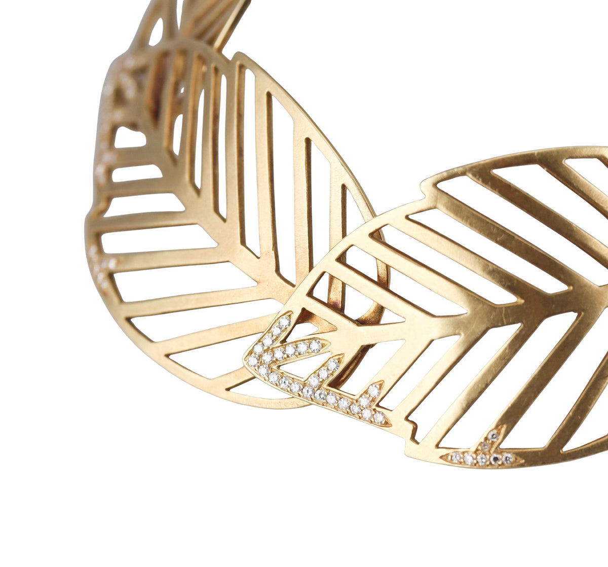 Tiffany & Co Angela Cummings Diamond Gold Leaf Bracelet