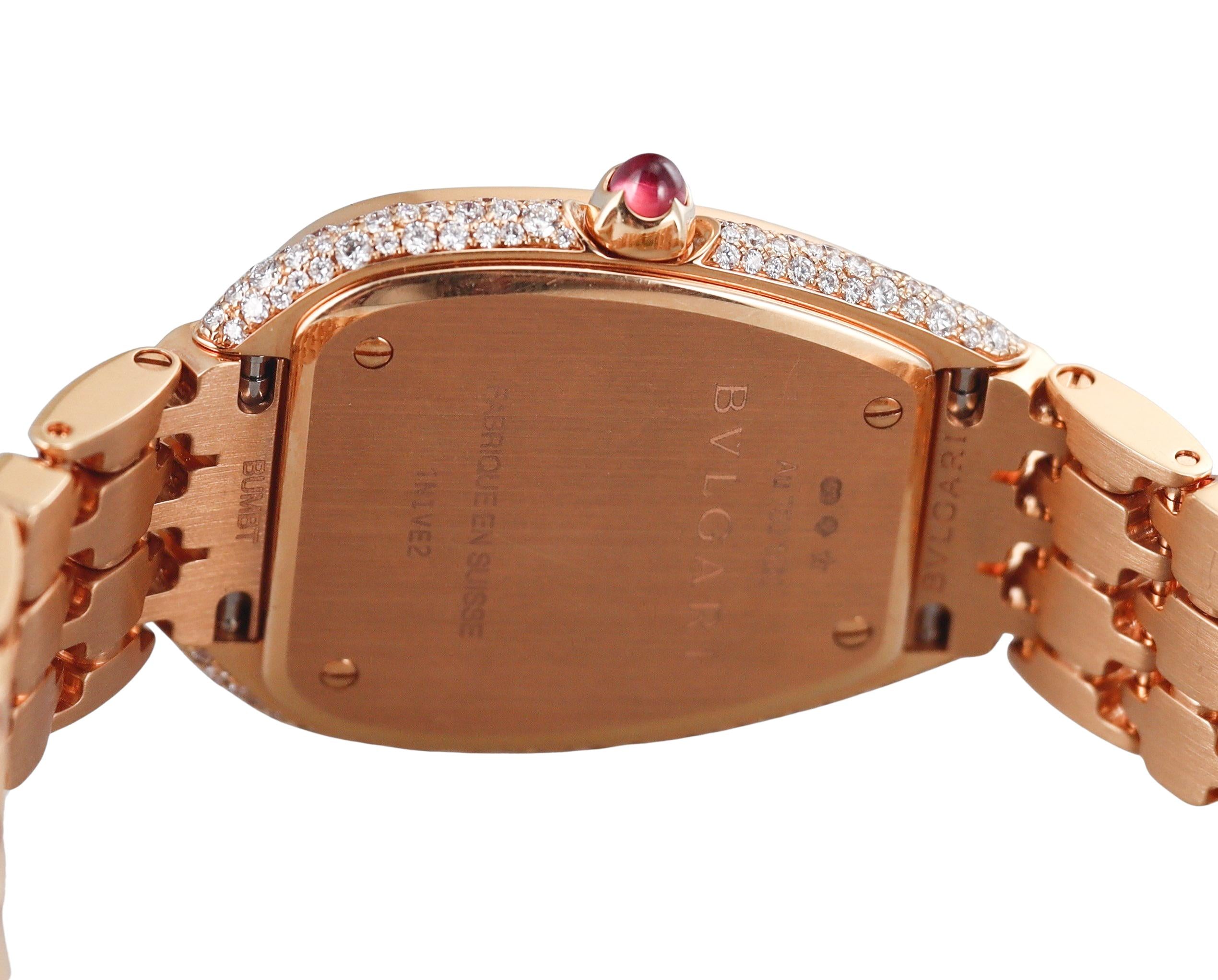 Bvlgari Serpenti Seduttori 18k Rose Gold Diamond Quartz Ladies Watch 1