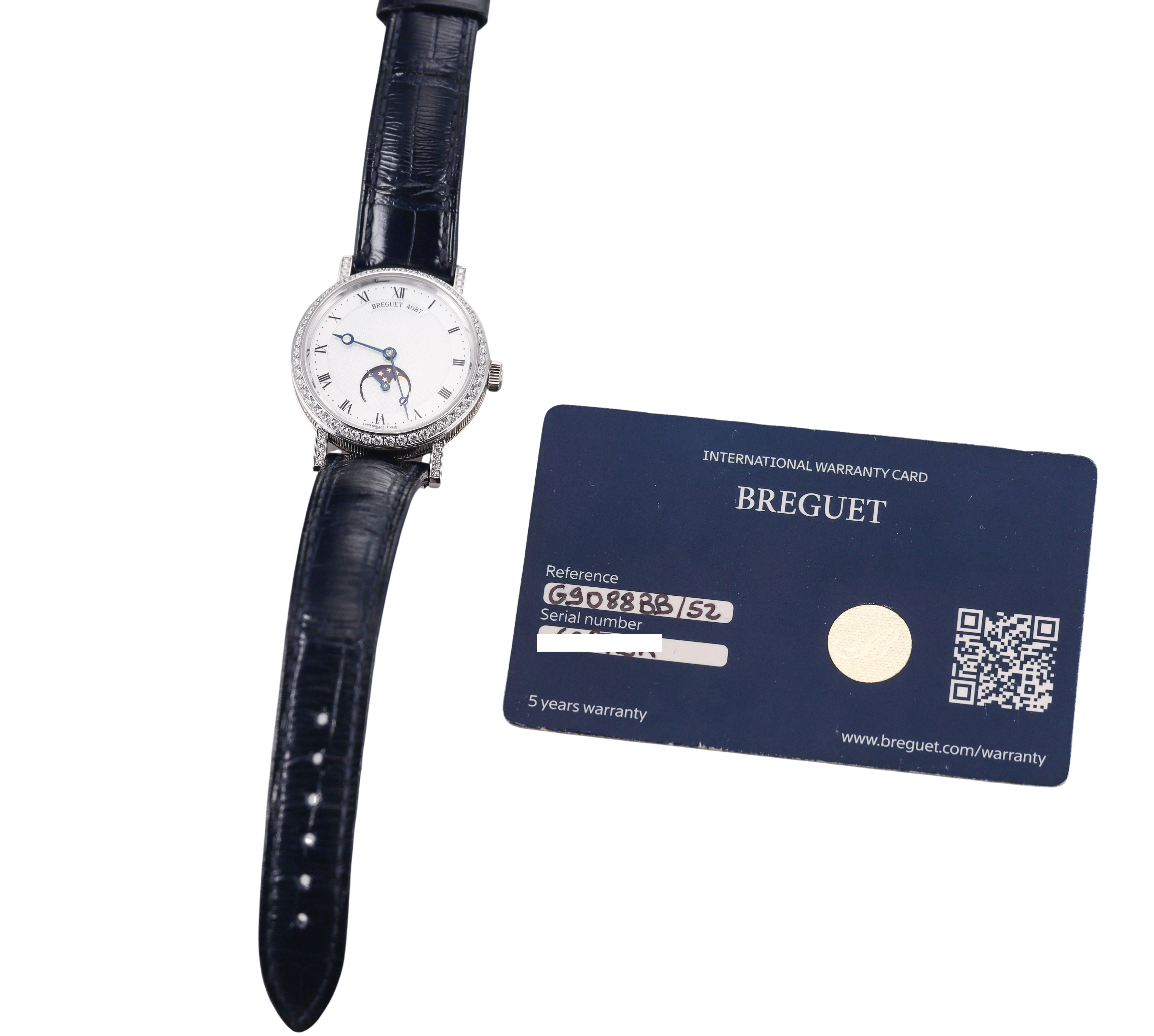 Breguet Classique Phase de Lune 9088 Gold Diamond Watch G9088BB/52