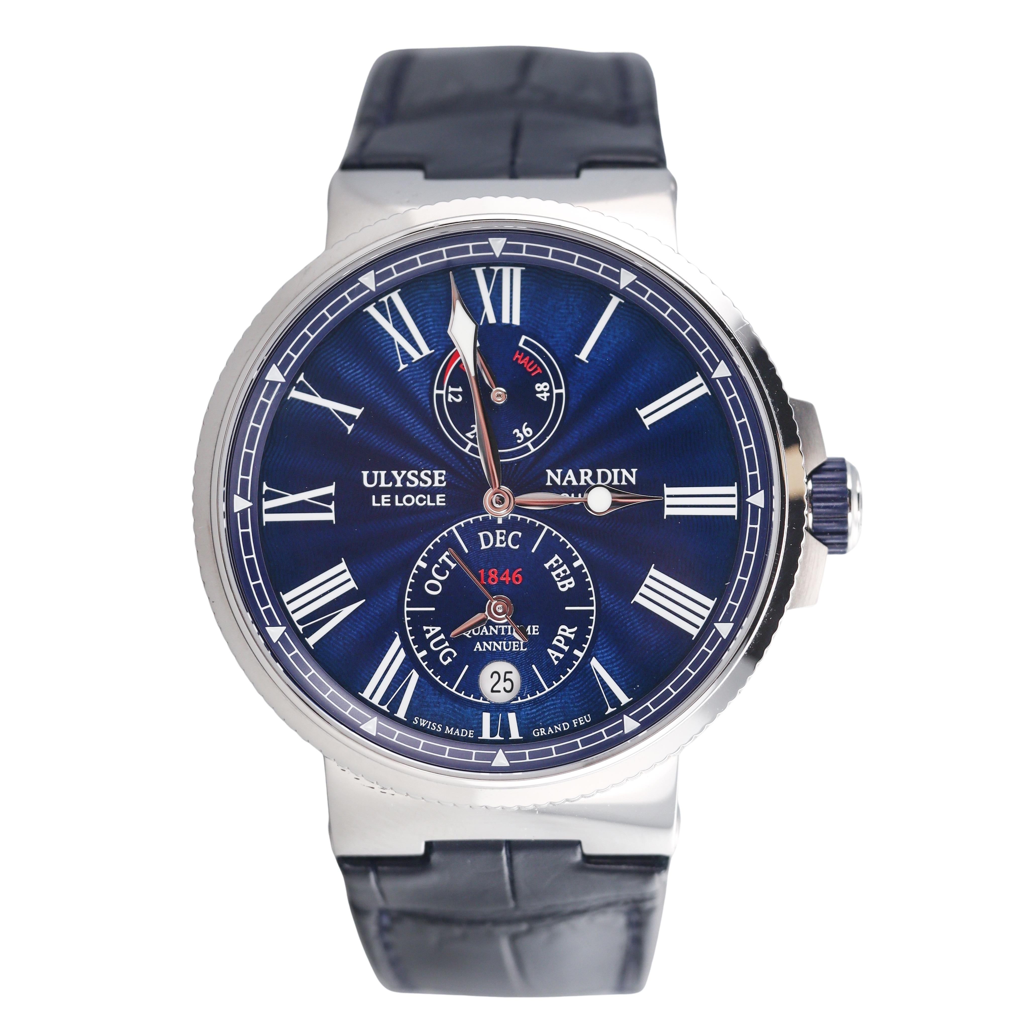Ulysse Nardin Marine Chronometer Annual Calendar Watch 1133-210-E3-0154