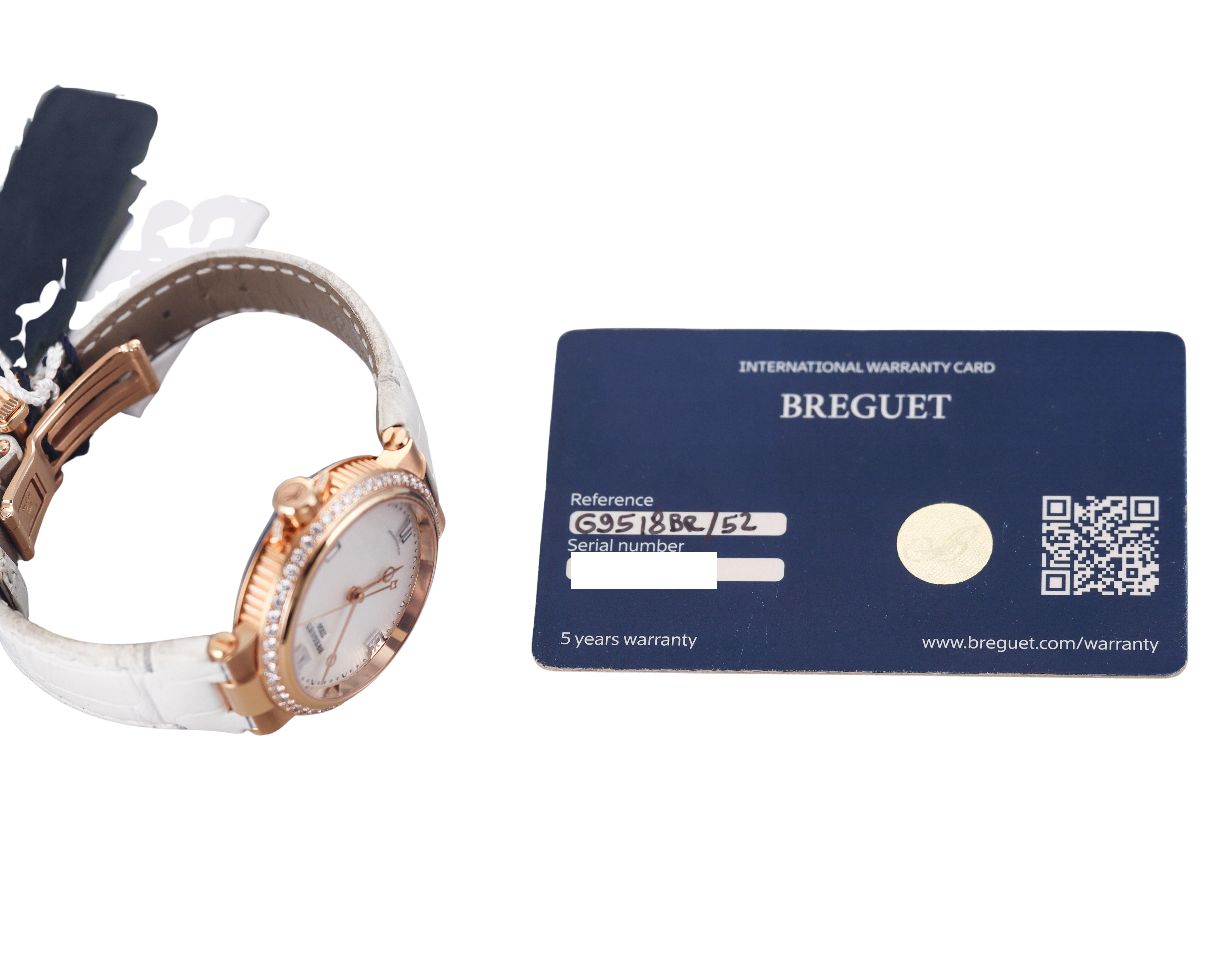 Breguet Marine 9518 Rose Gold Diamond Guilloche Dial Watch G9518BR/52