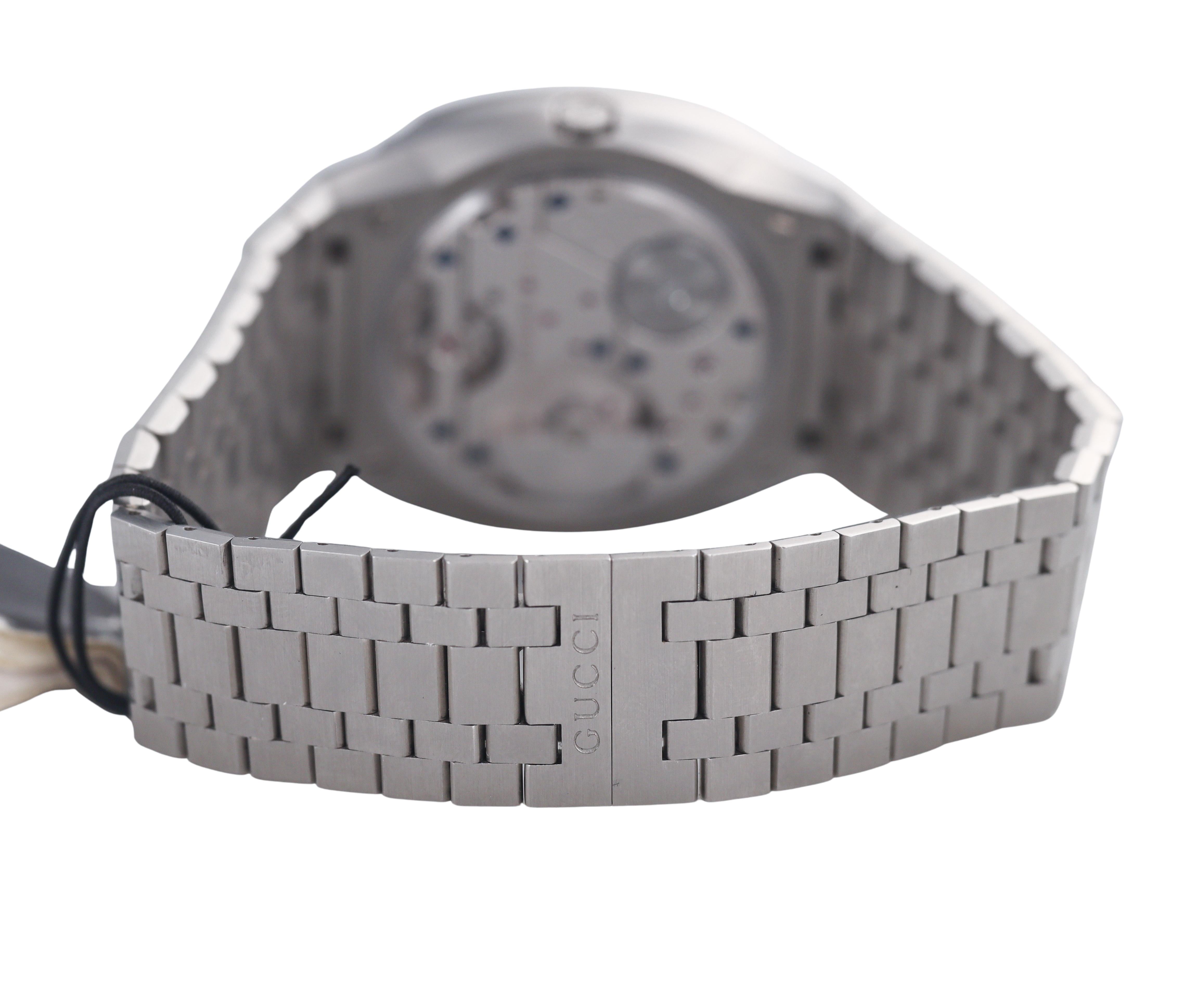 Gucci 25H 40mm Grey Steel Automatic Watch YA163302