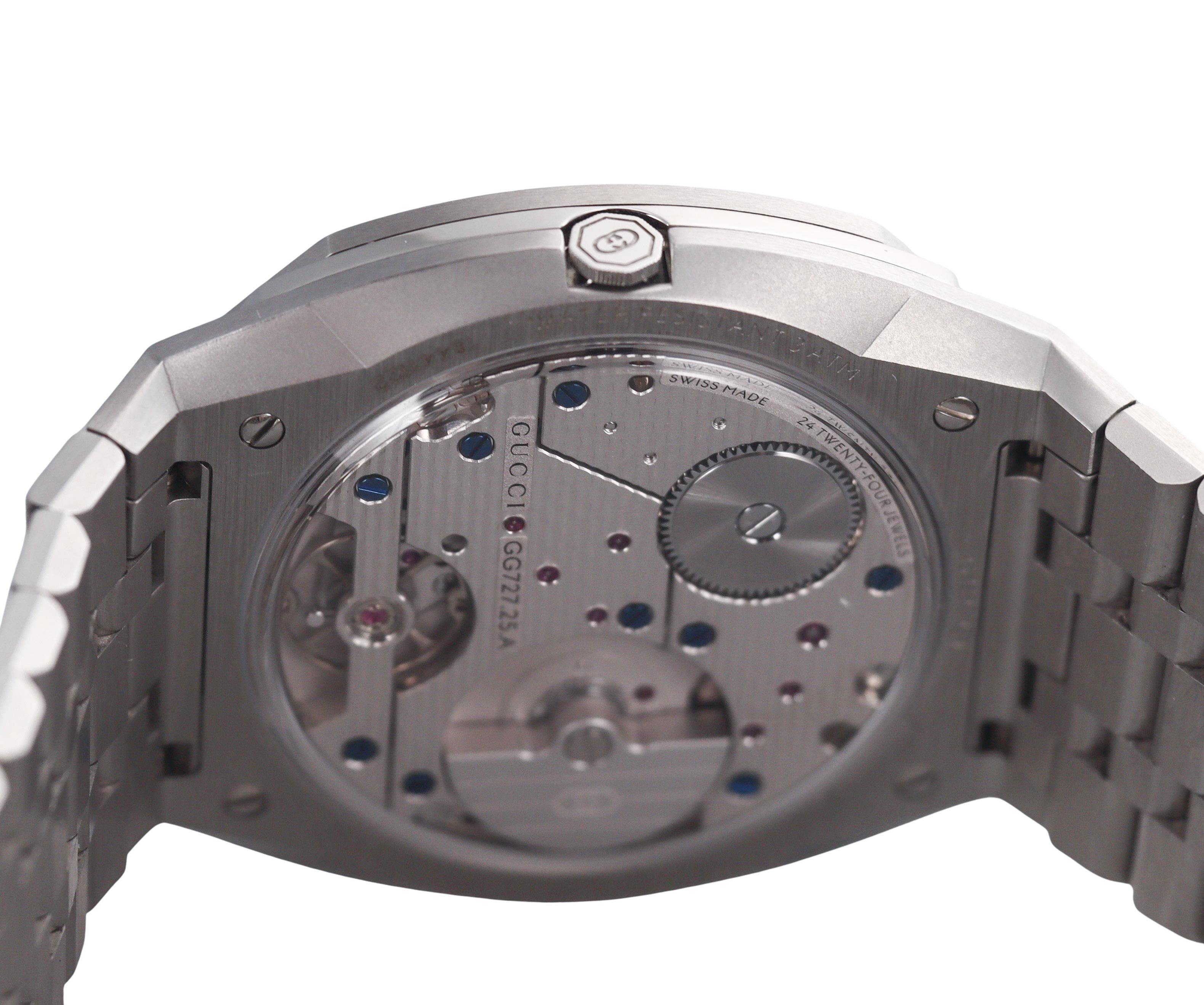 Gucci 25H 40mm Grey Steel Automatic Watch YA163302