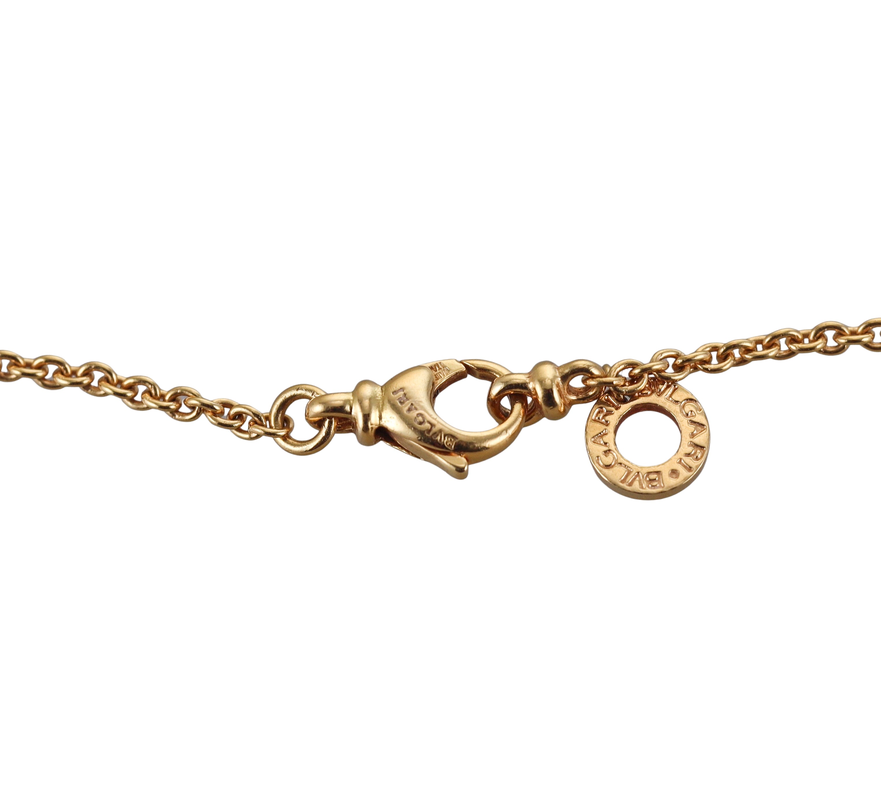 Bulgari Yellow Gold Bar Pendant Necklace