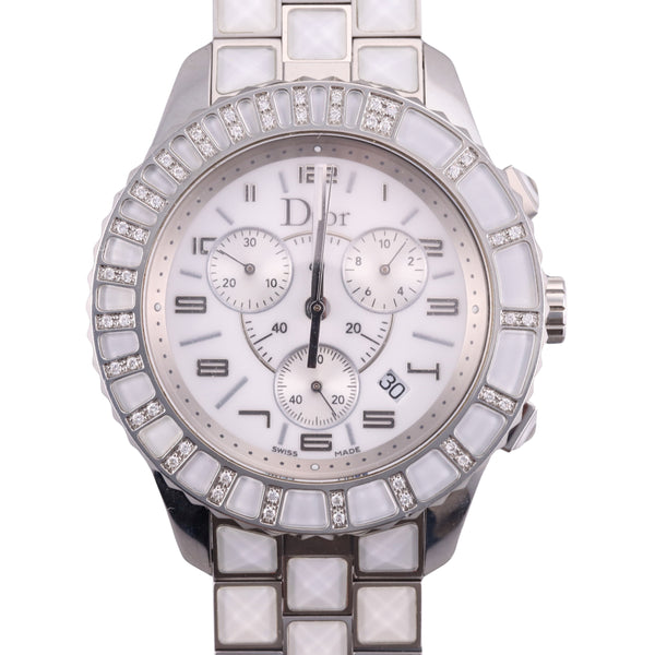 Dior Diamond Gemstone Chronograph Diamond Dial Women Watch CD114311M002