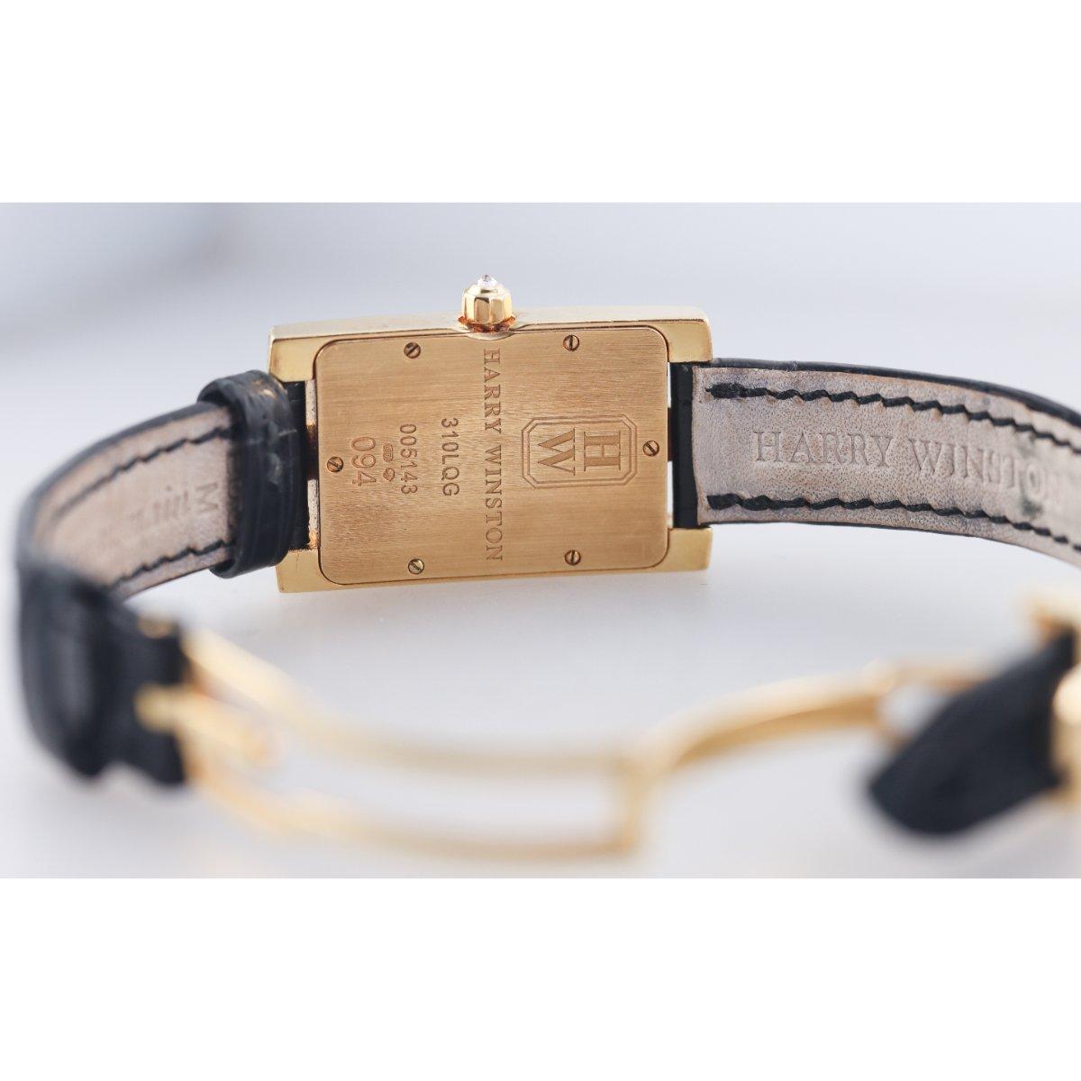 Harry Winston Avenue Diamond MOP Yellow Gold Ladies Watch 310LQG