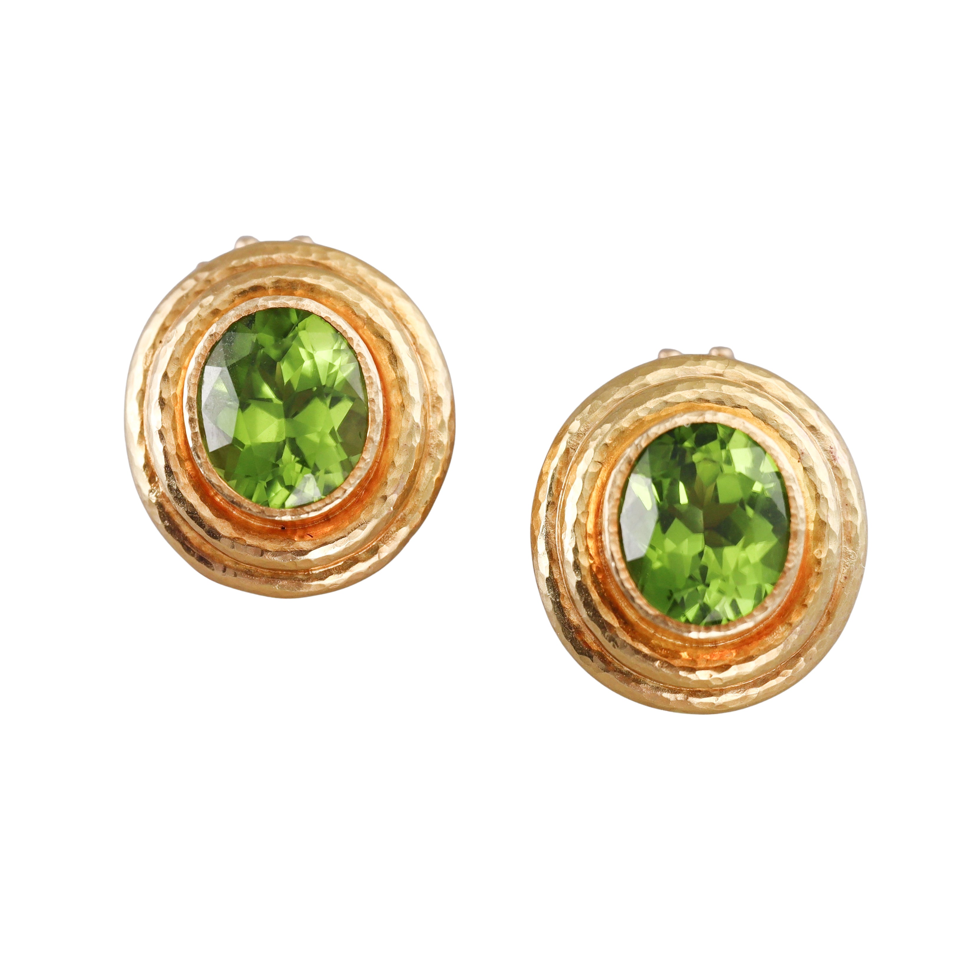 Elizabeth Locke Peridot Gold Earrings