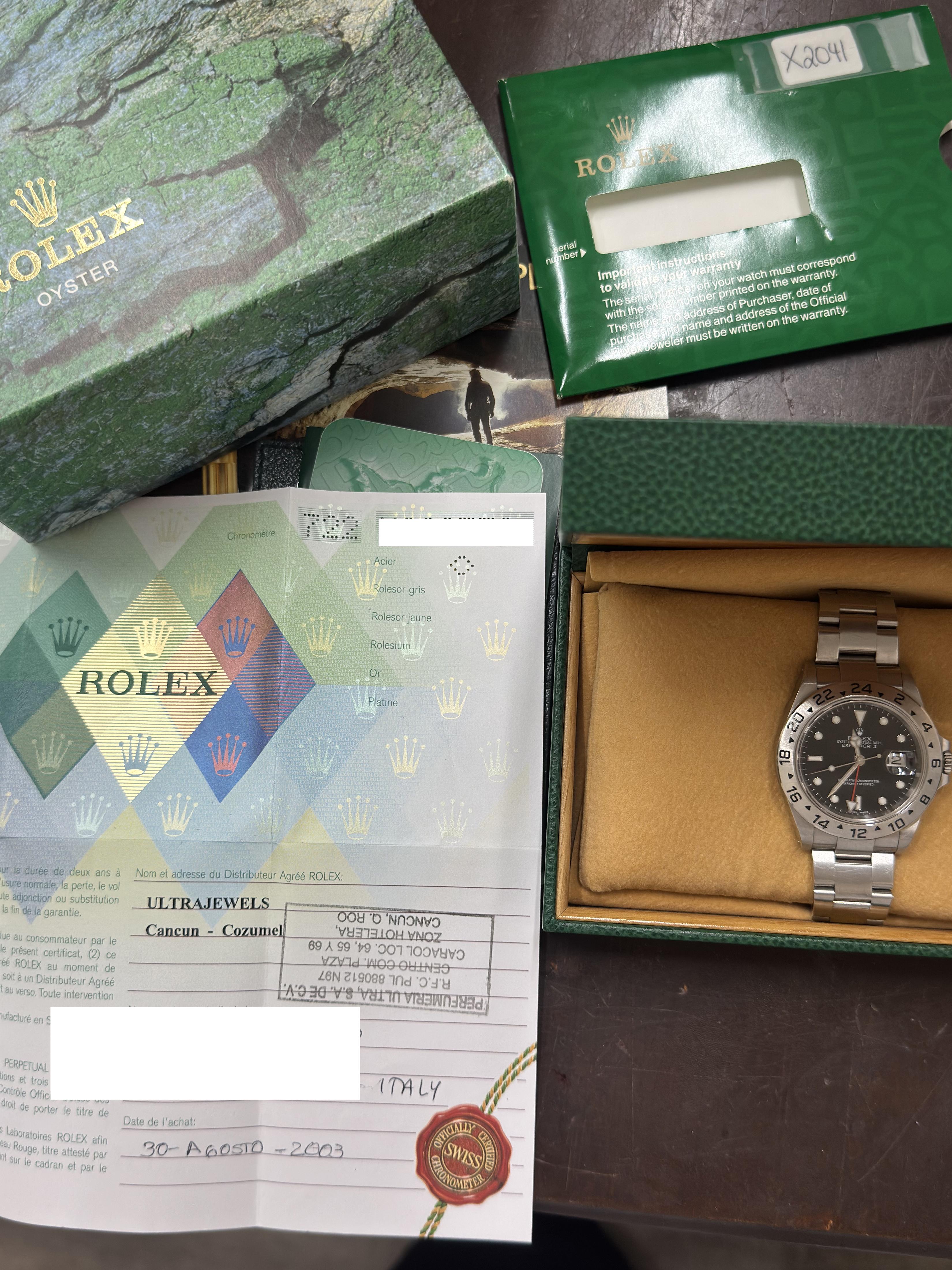 Rolex Explorer II Black Dial Automatic Watch 16750