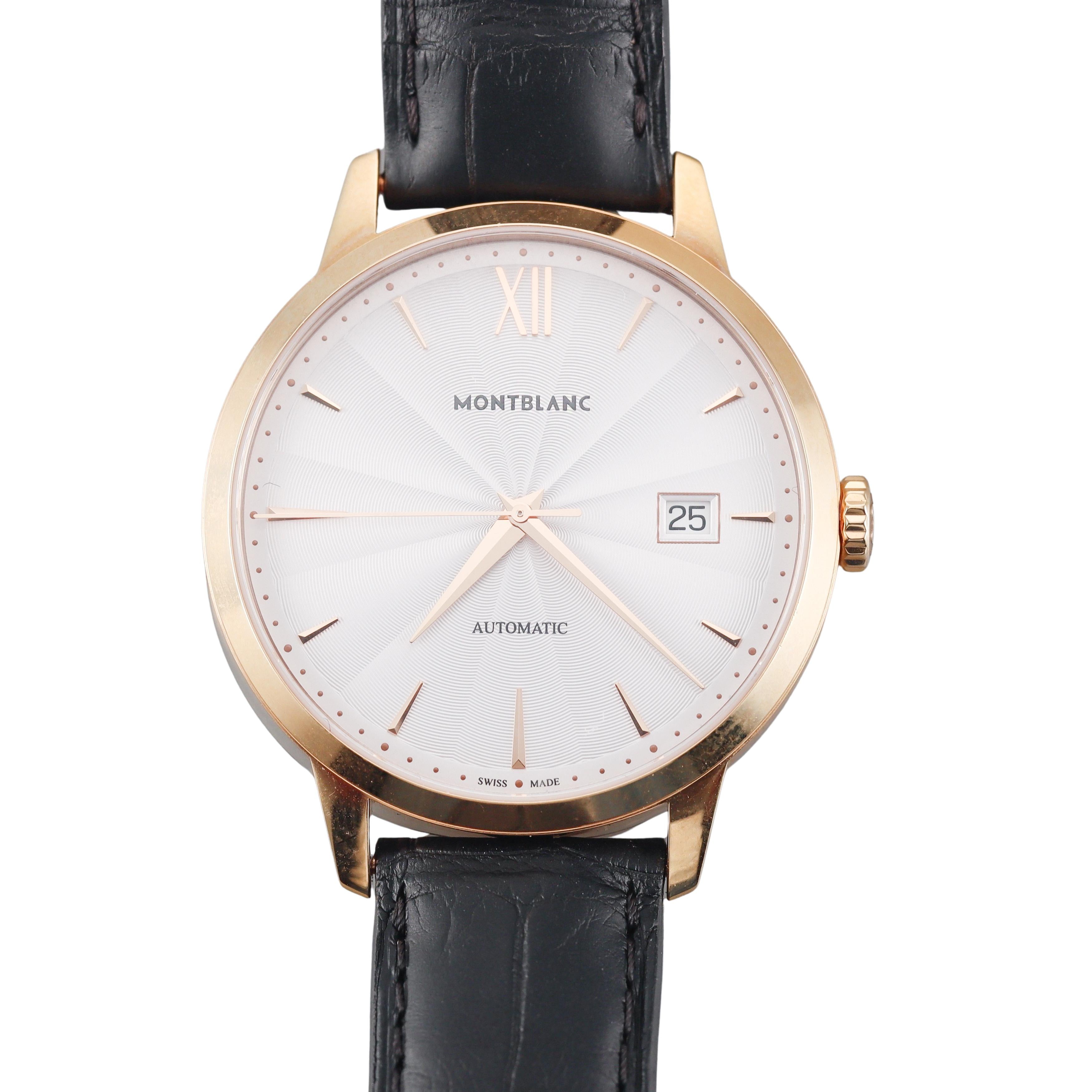のら Montblanc Heritage Spirit Automatic Rose Gold Watch 113705