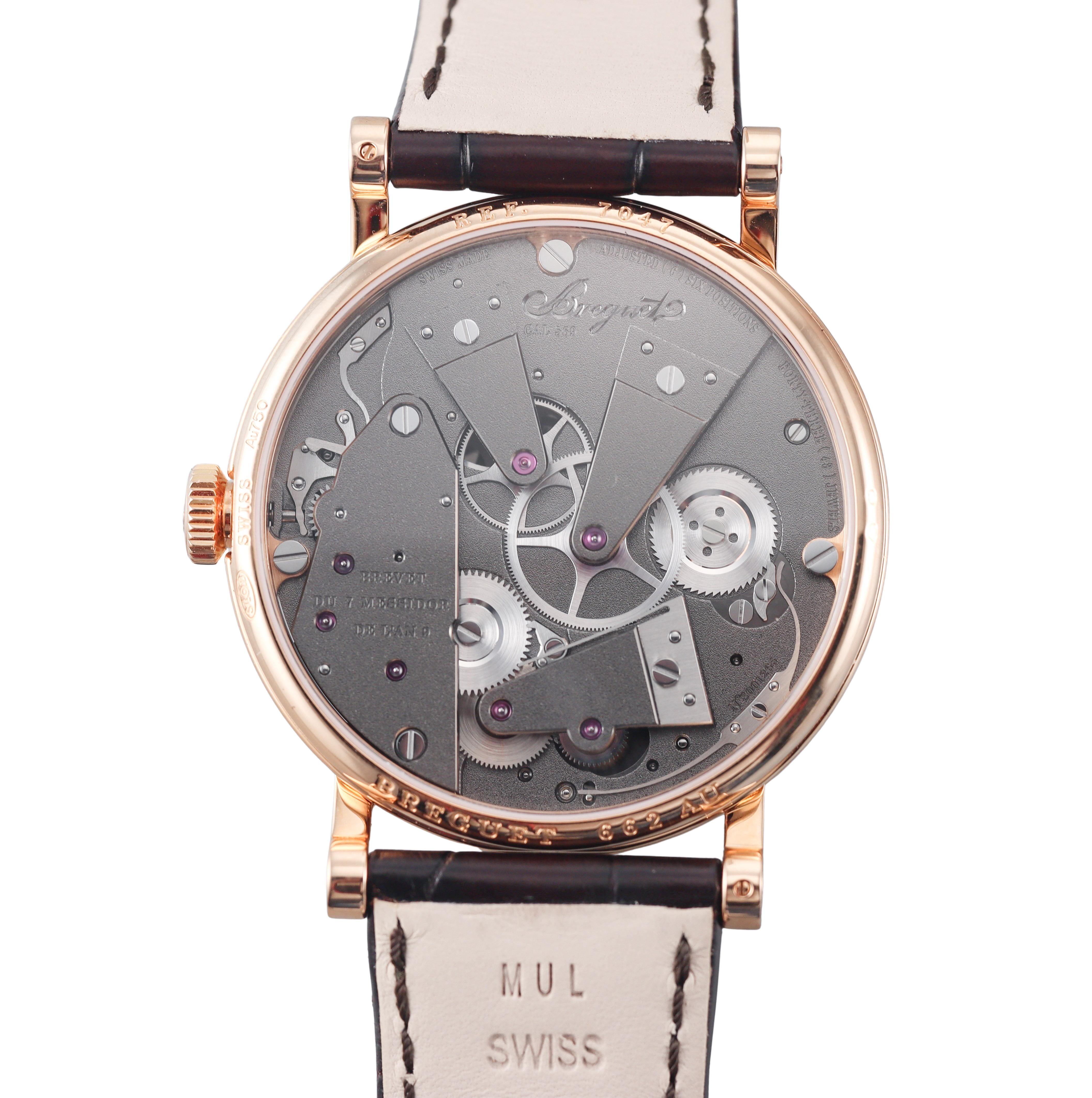 Breguet Tradition Tourbillon 7047 Rose Gold Watch 7047BRG99ZU
