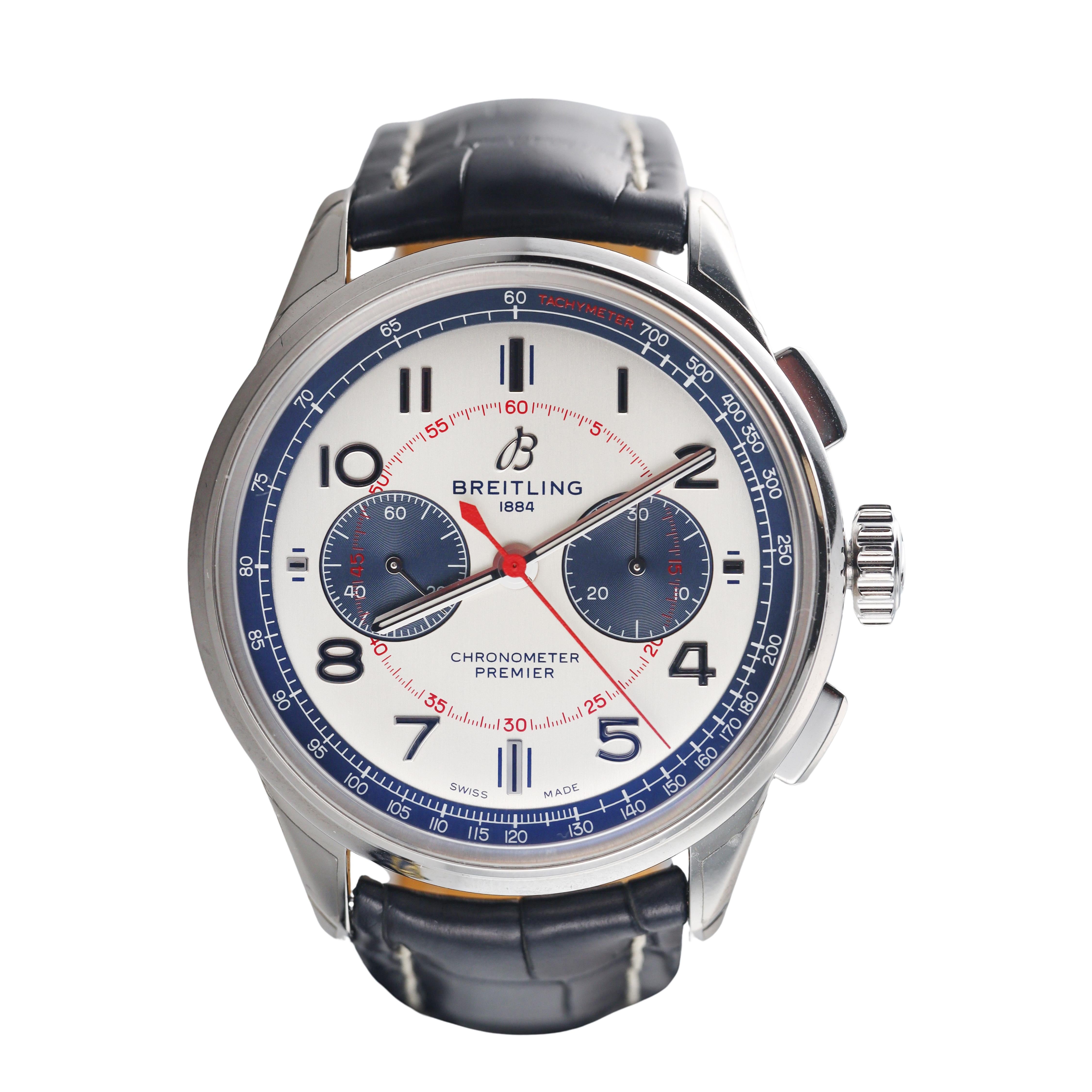 Breitling Premier B01 Chronograph 42 Bentley Mulliner Blue Watch AB0118A71G1P1