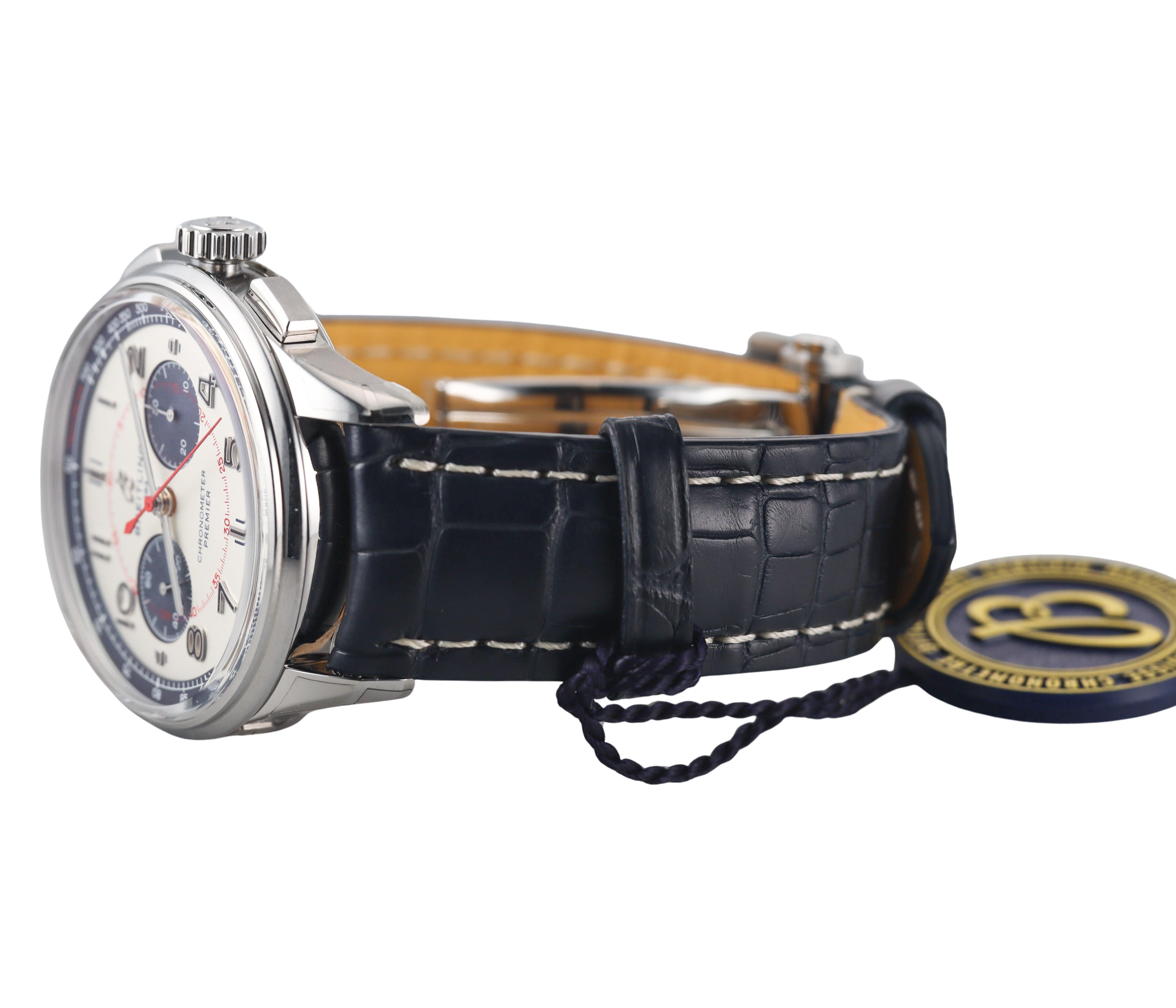 Breitling Premier B01 Chronograph 42 Bentley Mulliner Blue Watch AB0118A71G1P1