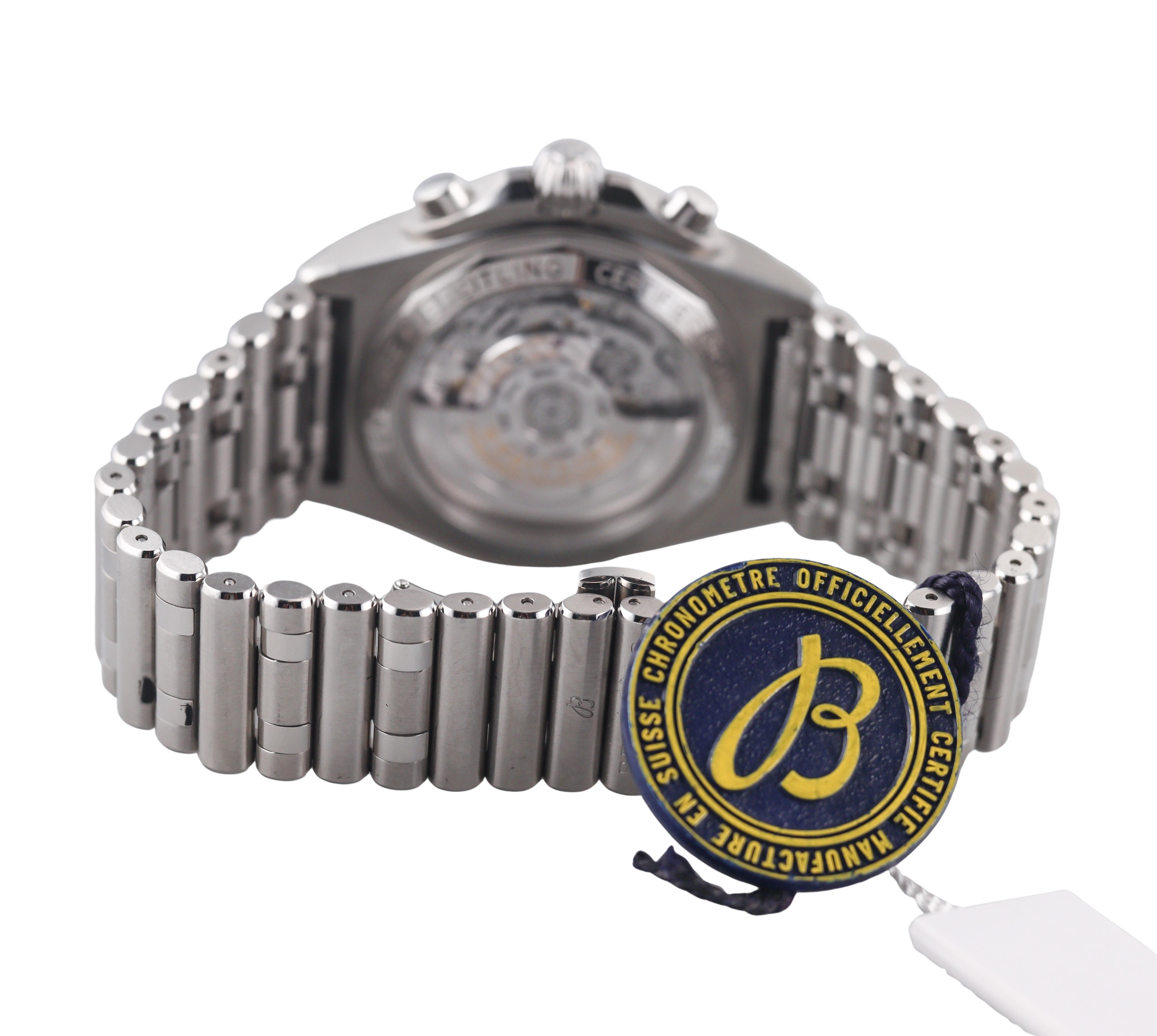 Breitling Chronomat B01 42 Black Dial Steel Watch AB0134101B1A1