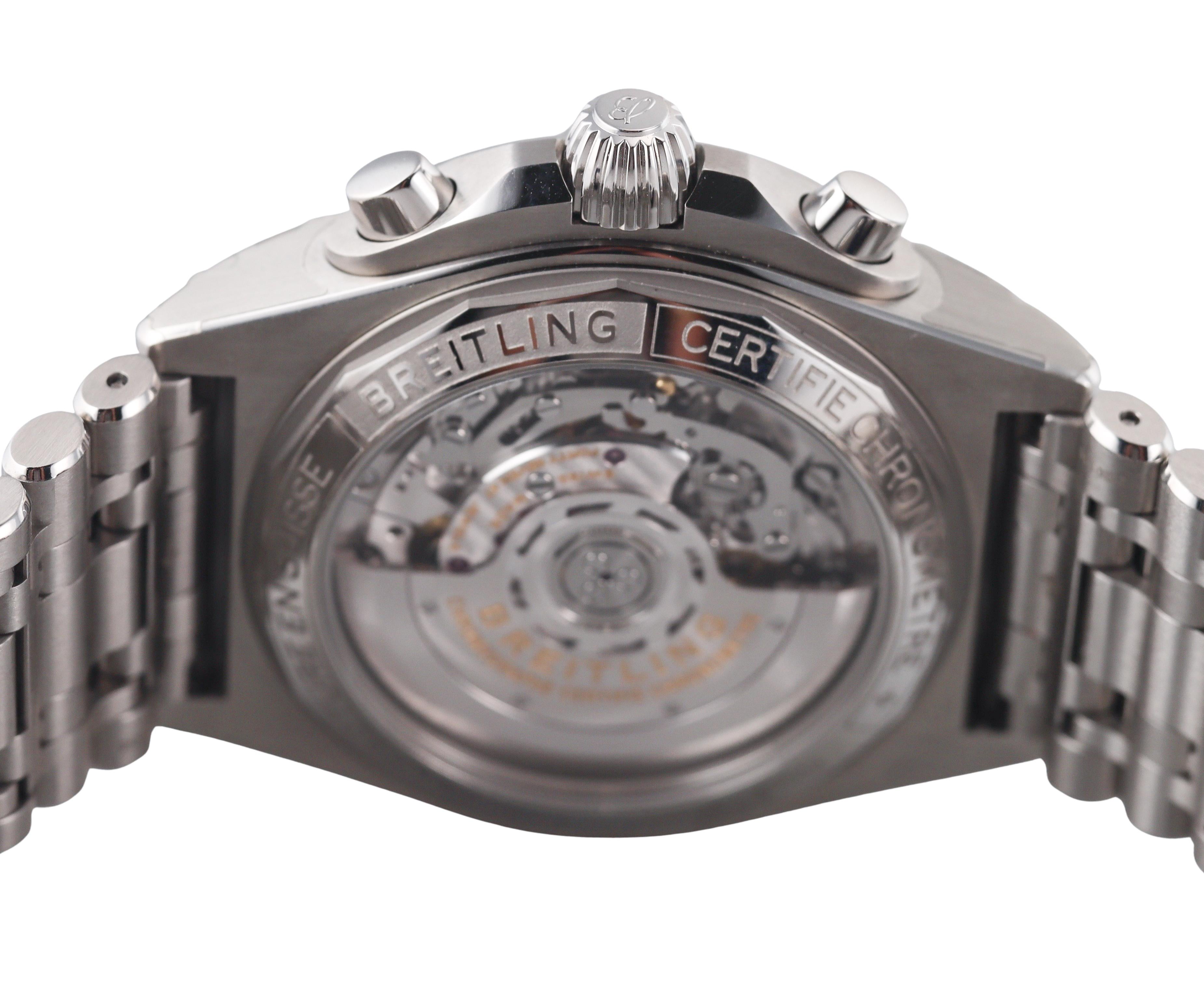 Breitling Chronomat B01 42 Black Dial Steel Watch AB0134101B1A1