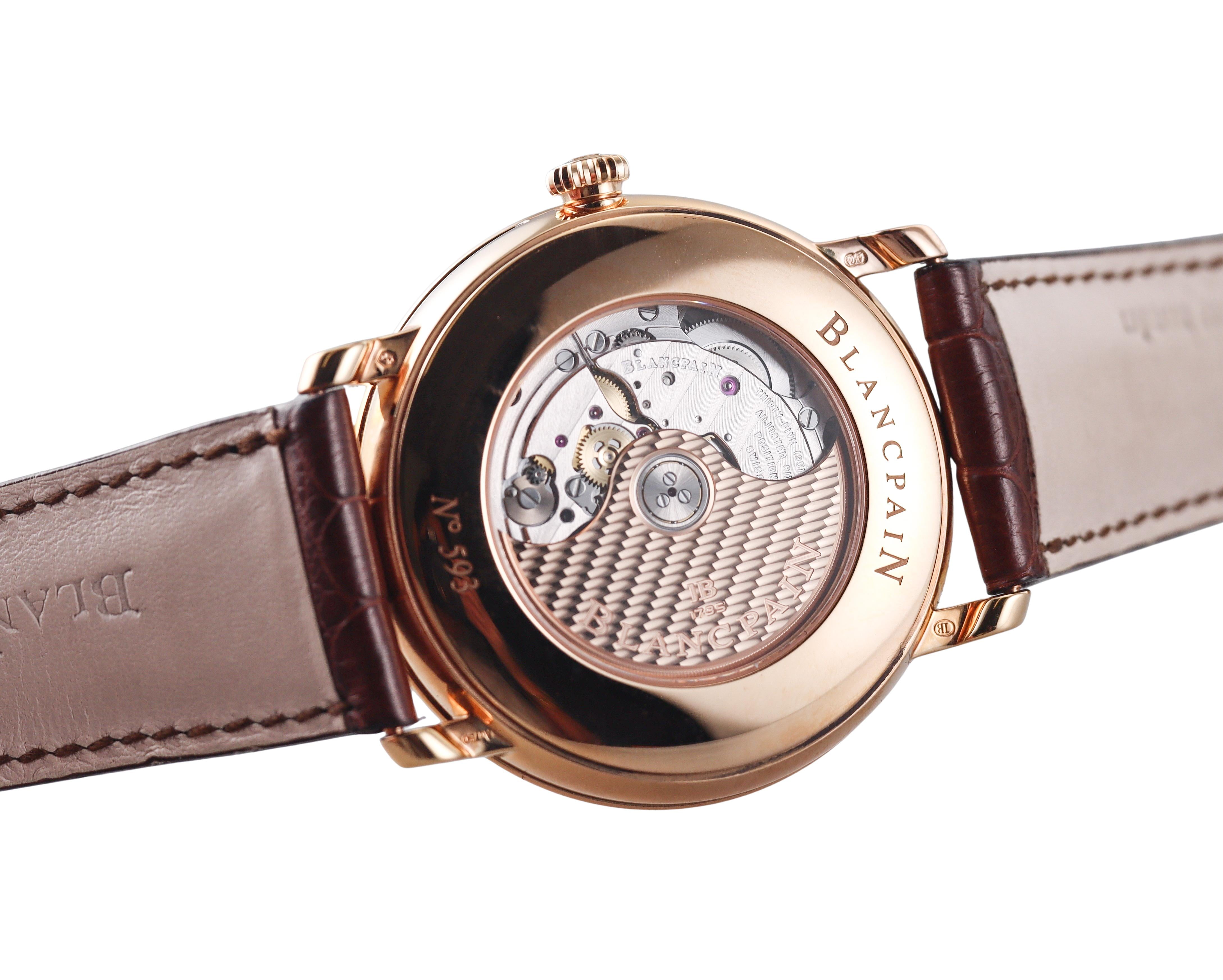 Blancpain Villeret Grande Date Rose Gold Automatic Watch N06669O036042N055B