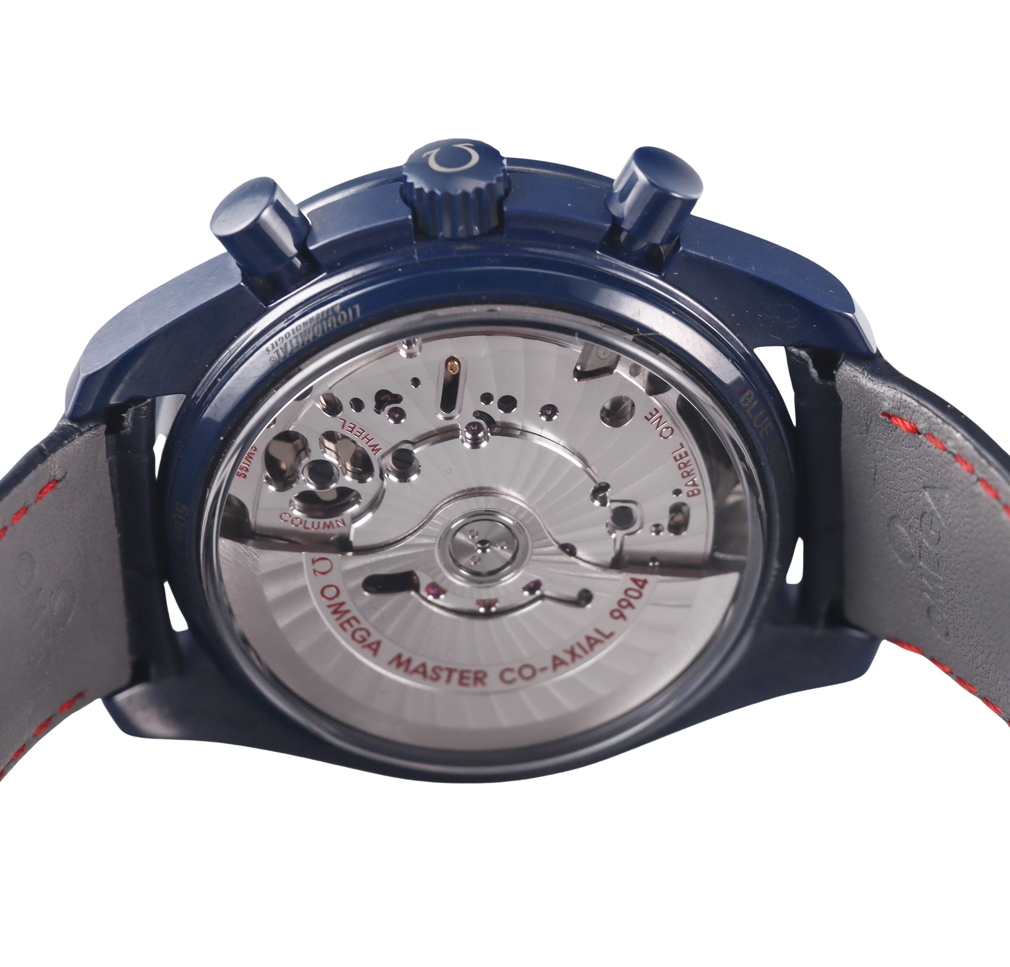 Omega Speedmaster Moonphase Blue Side of the Moon Watch 30493445203001