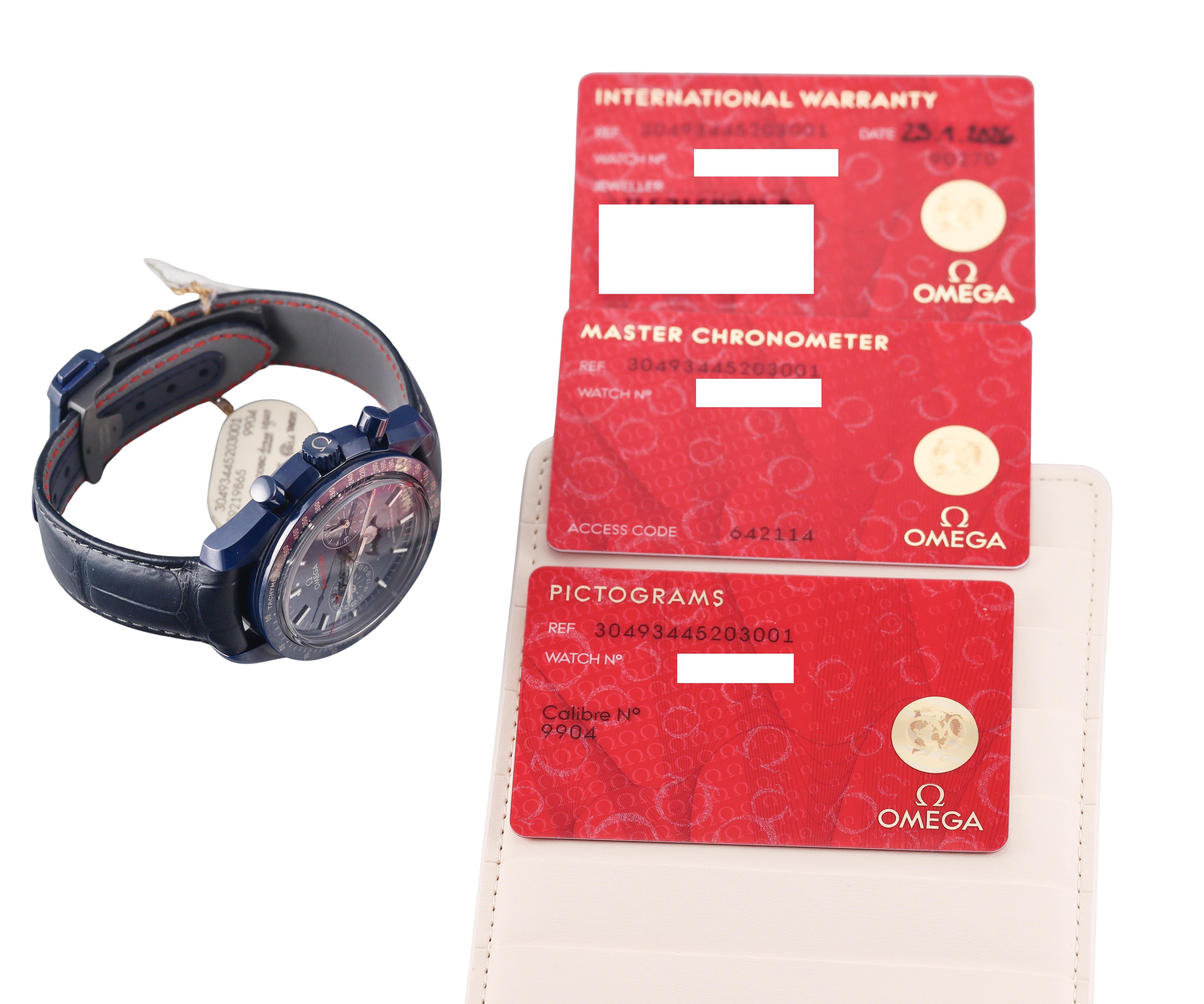 Omega Speedmaster Moonphase Blue Side of the Moon Watch 30493445203001