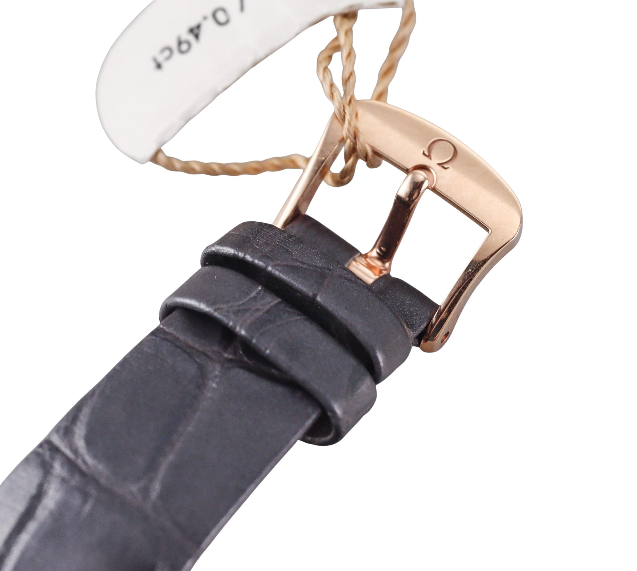 Omega De Ville Tresor Sedna Gold Diamond Ladies Watch 42858366002001