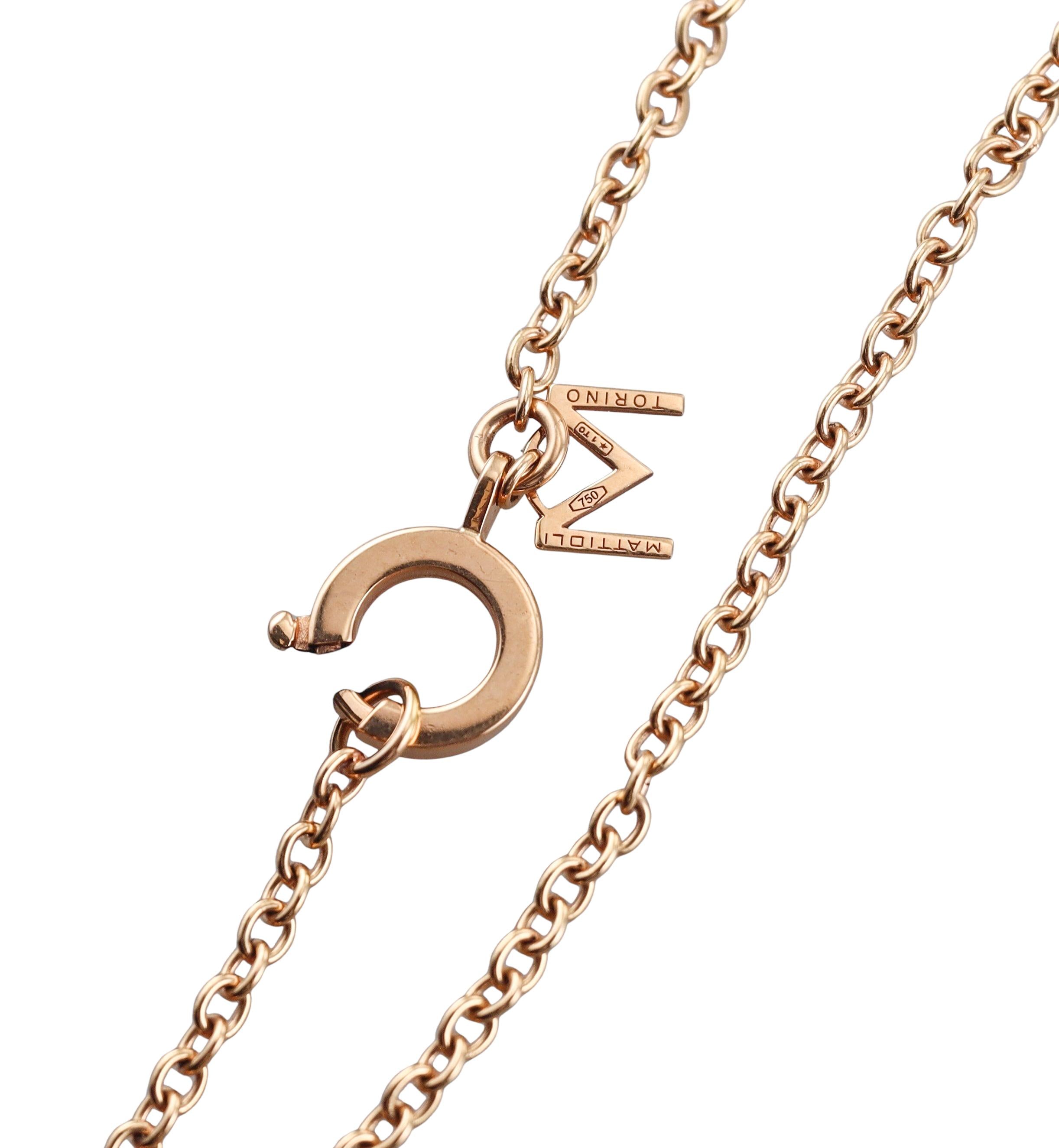 Mattioli Puzzle White Mother of Pearl Gold Necklace